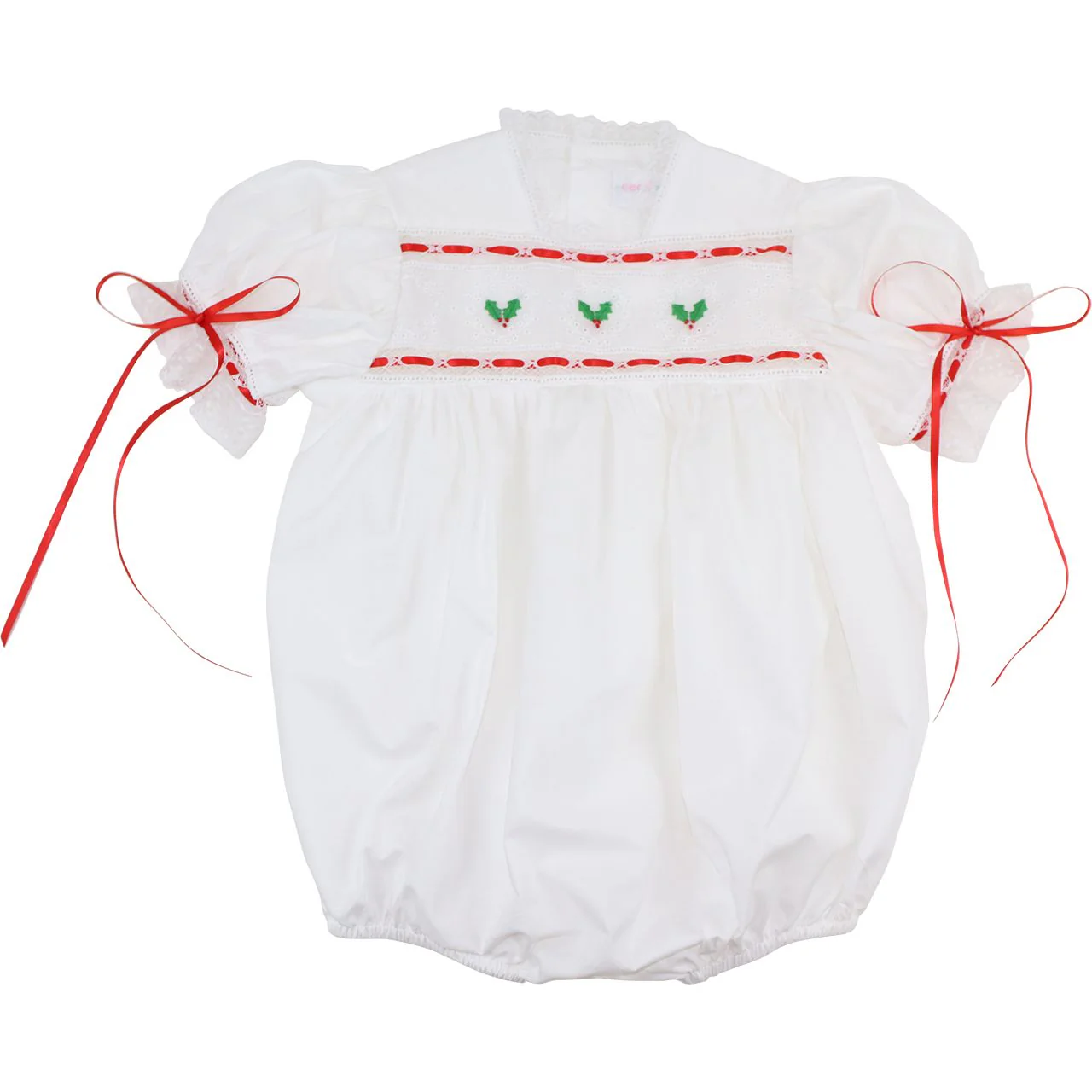Embroidered Holly Heirloom Bubble