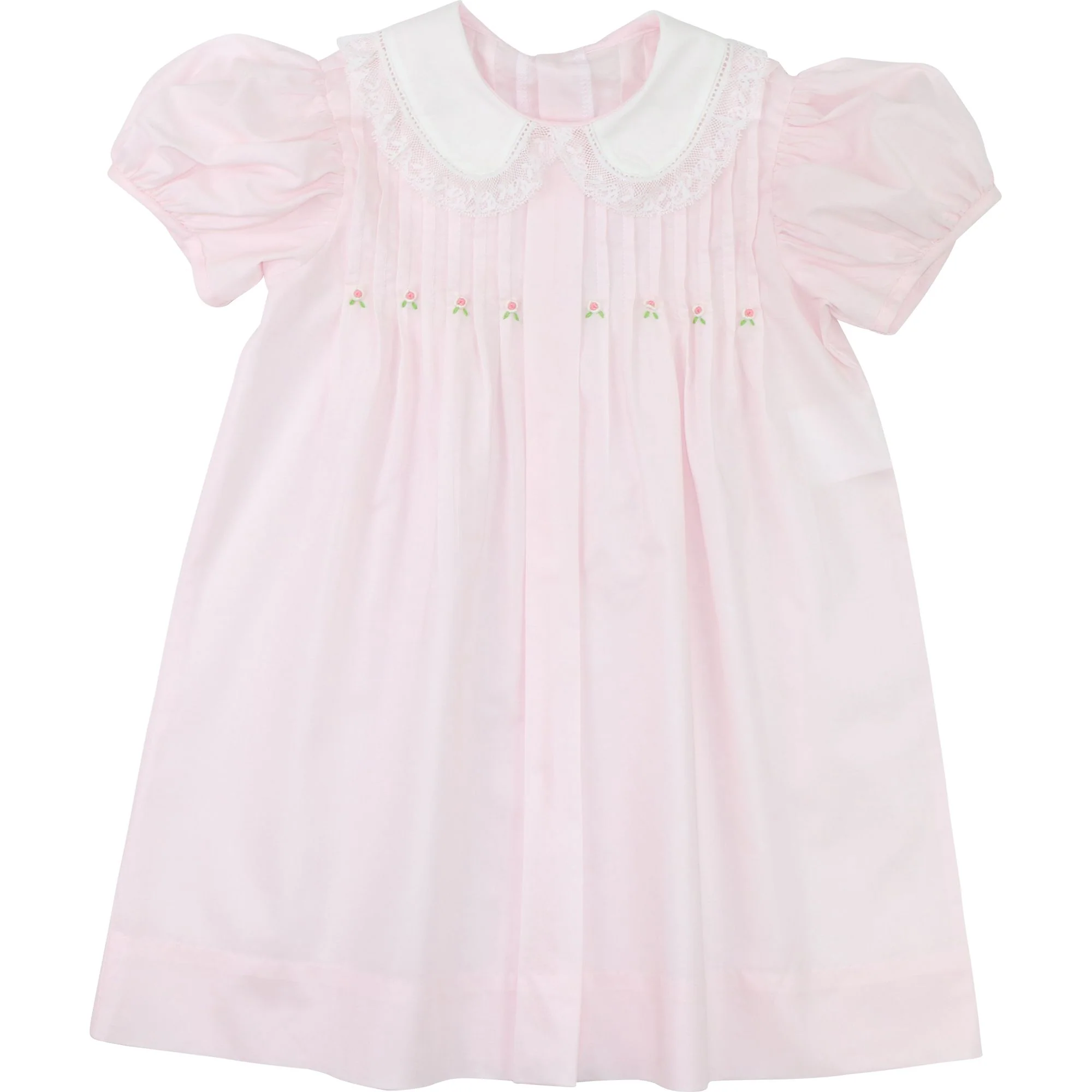 Embroidered Pleated Heirloom Dress