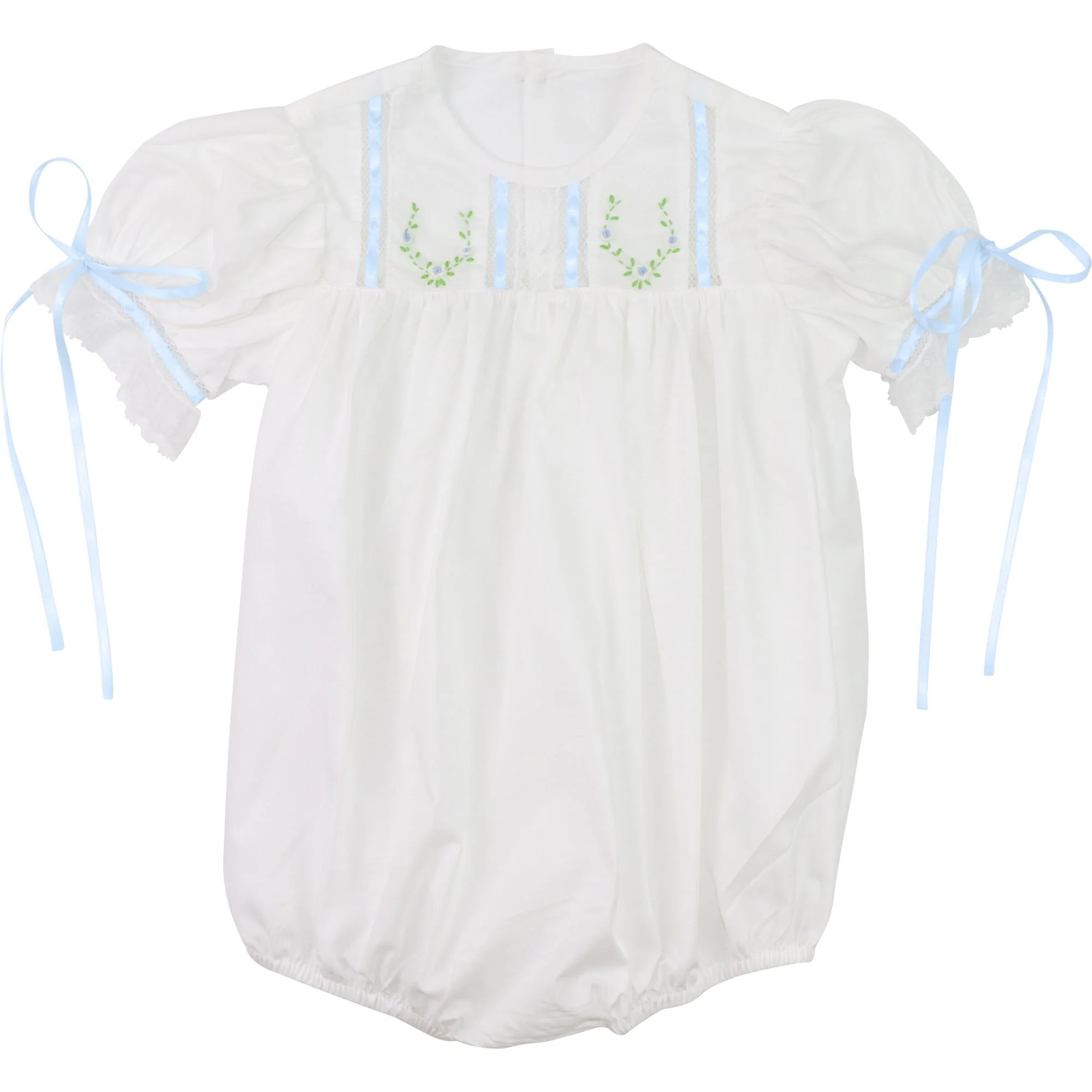 Embroidered Satin Ribbon Heirloom Bubble