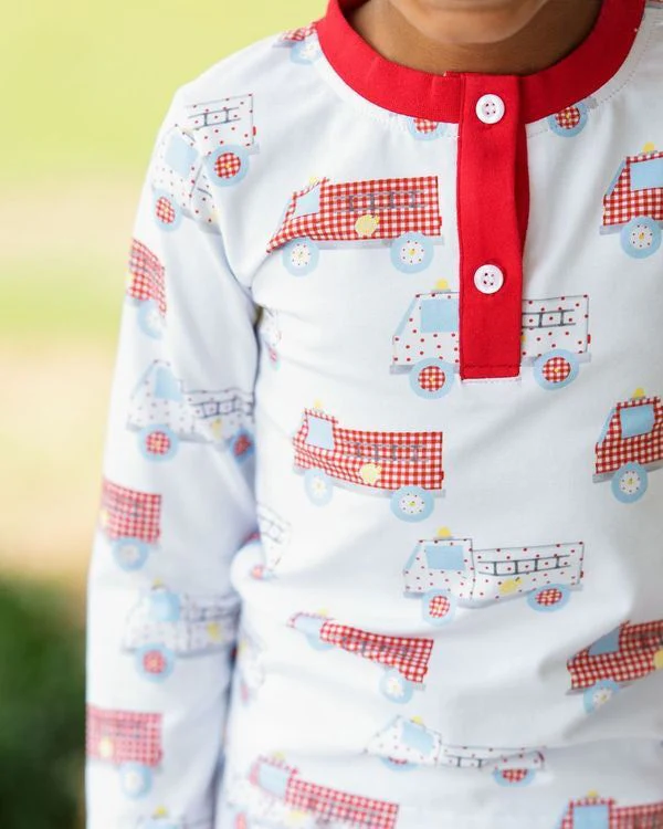 Firetruck Knit Pajamas - Image 3