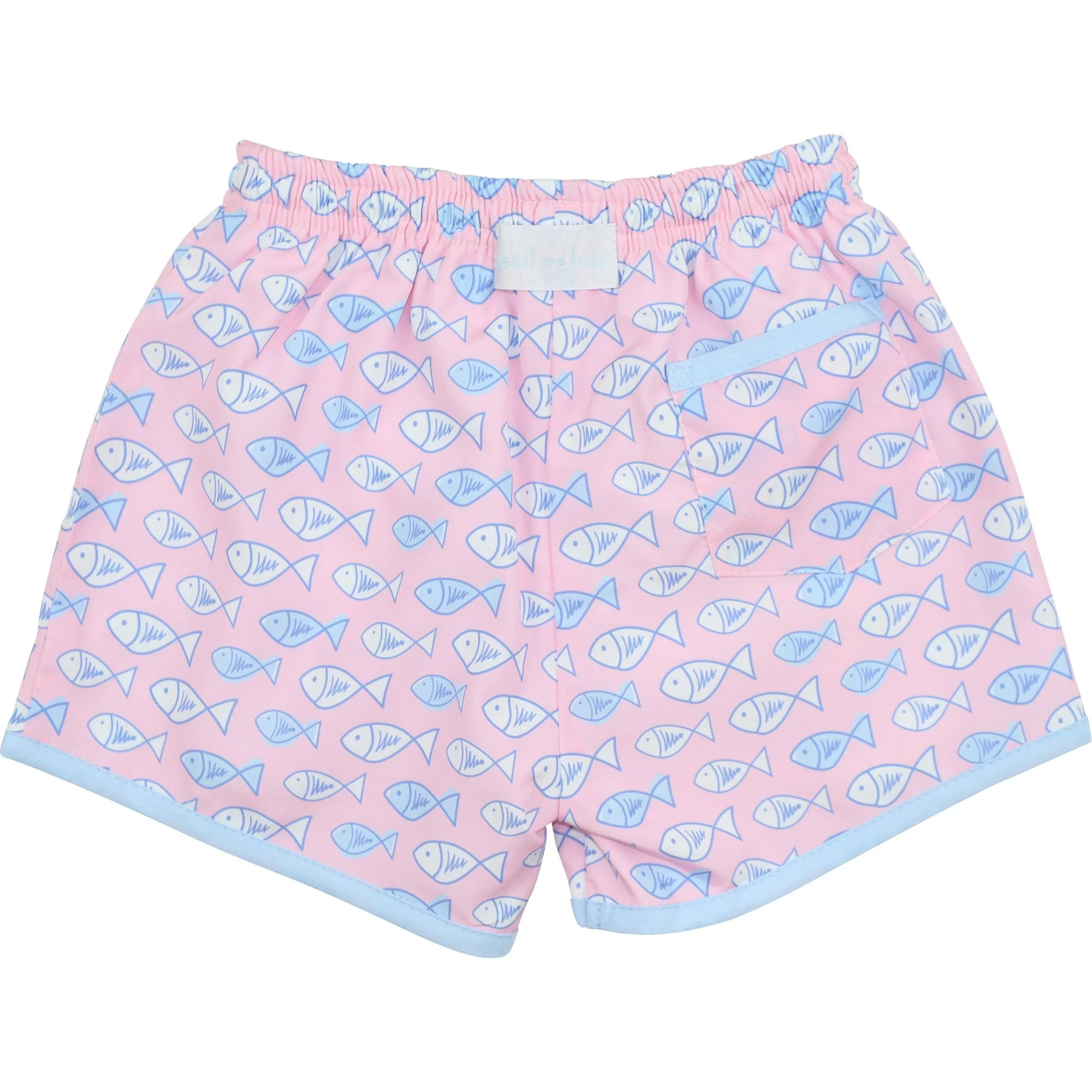 Fish Print Swim Trunks - Image 3
