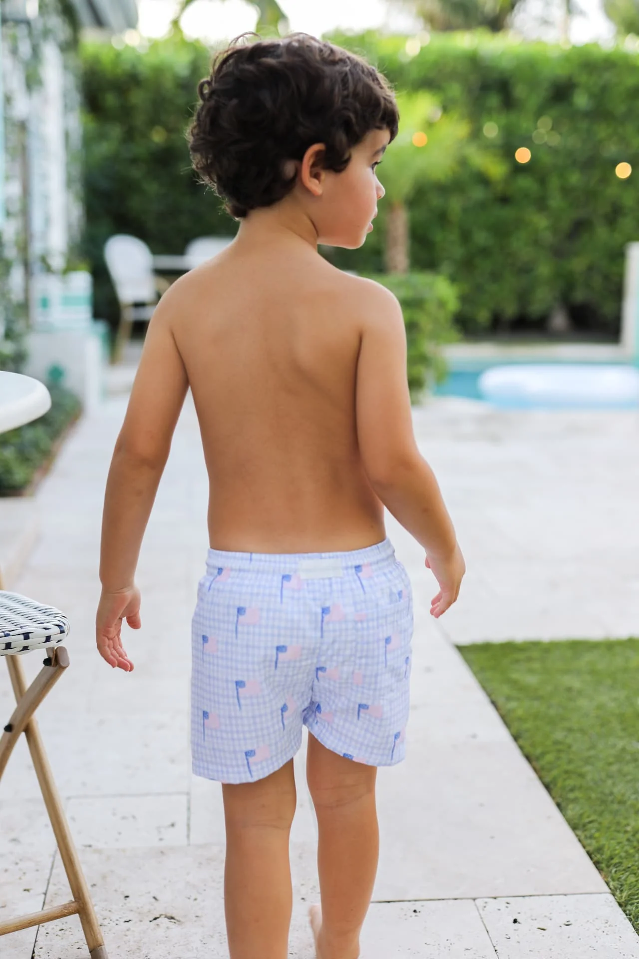 Flag Print Swim Trunks - Image 2