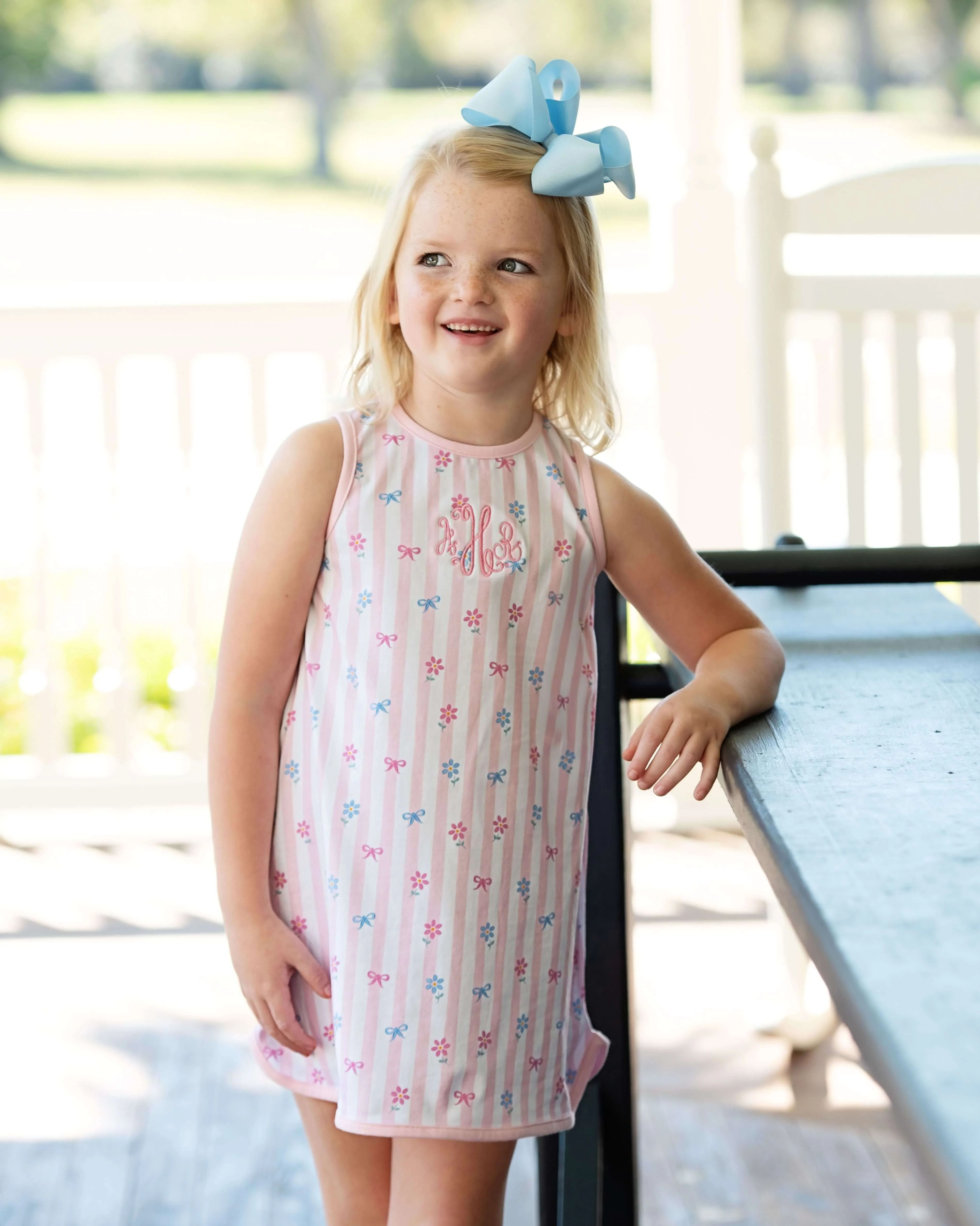 Floral And Bow Knit Play Dress - Image 3
