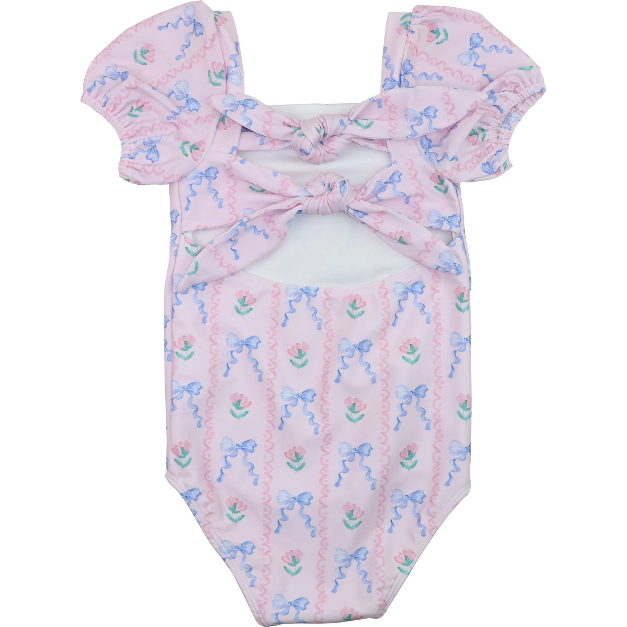 Floral And Bow Print Swimsuit - Image 2