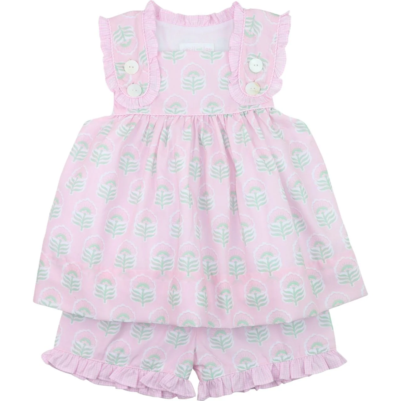 Floral Block Print Short Set