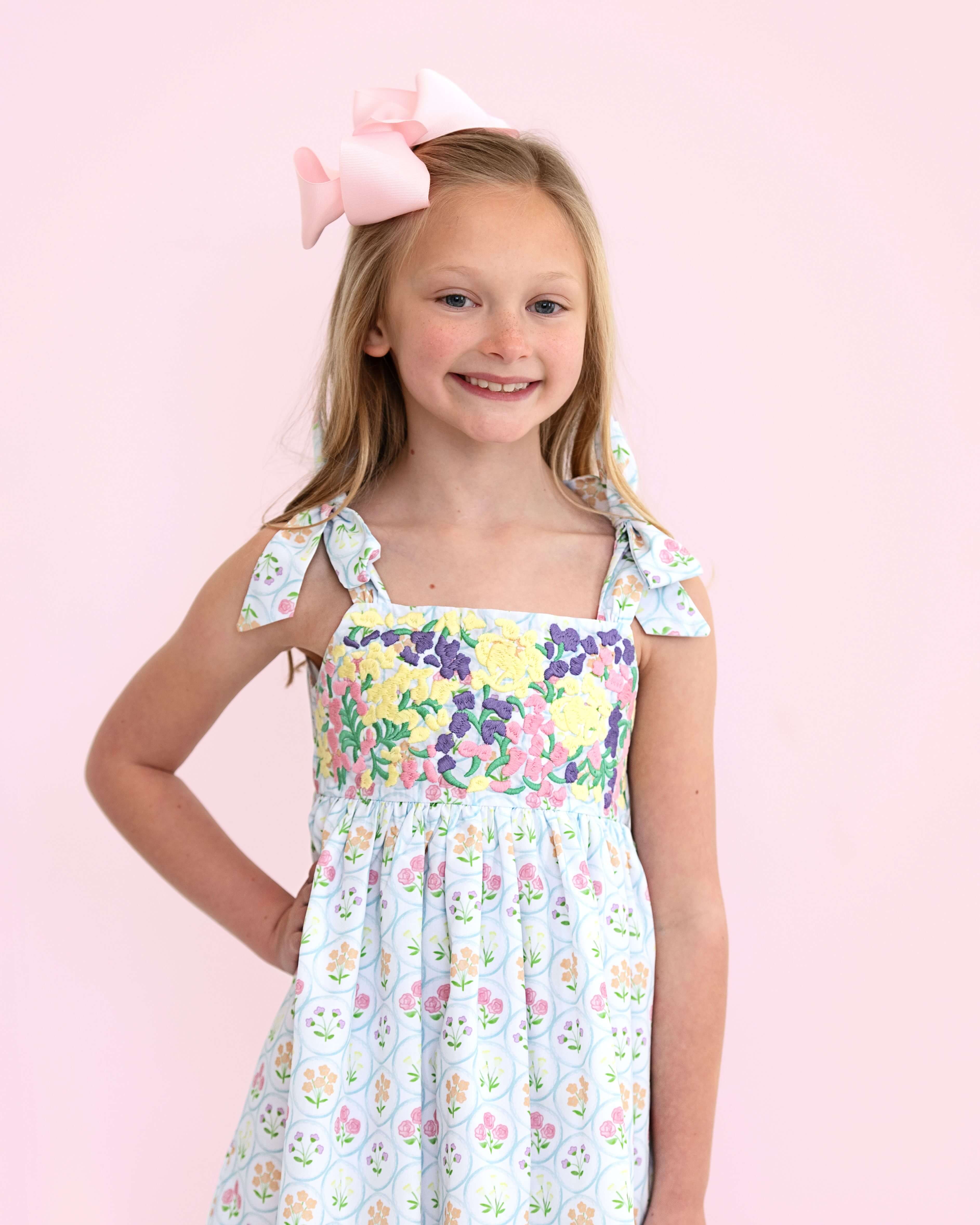 Floral Bouquet Embroidered Fiesta Dress - Image 2