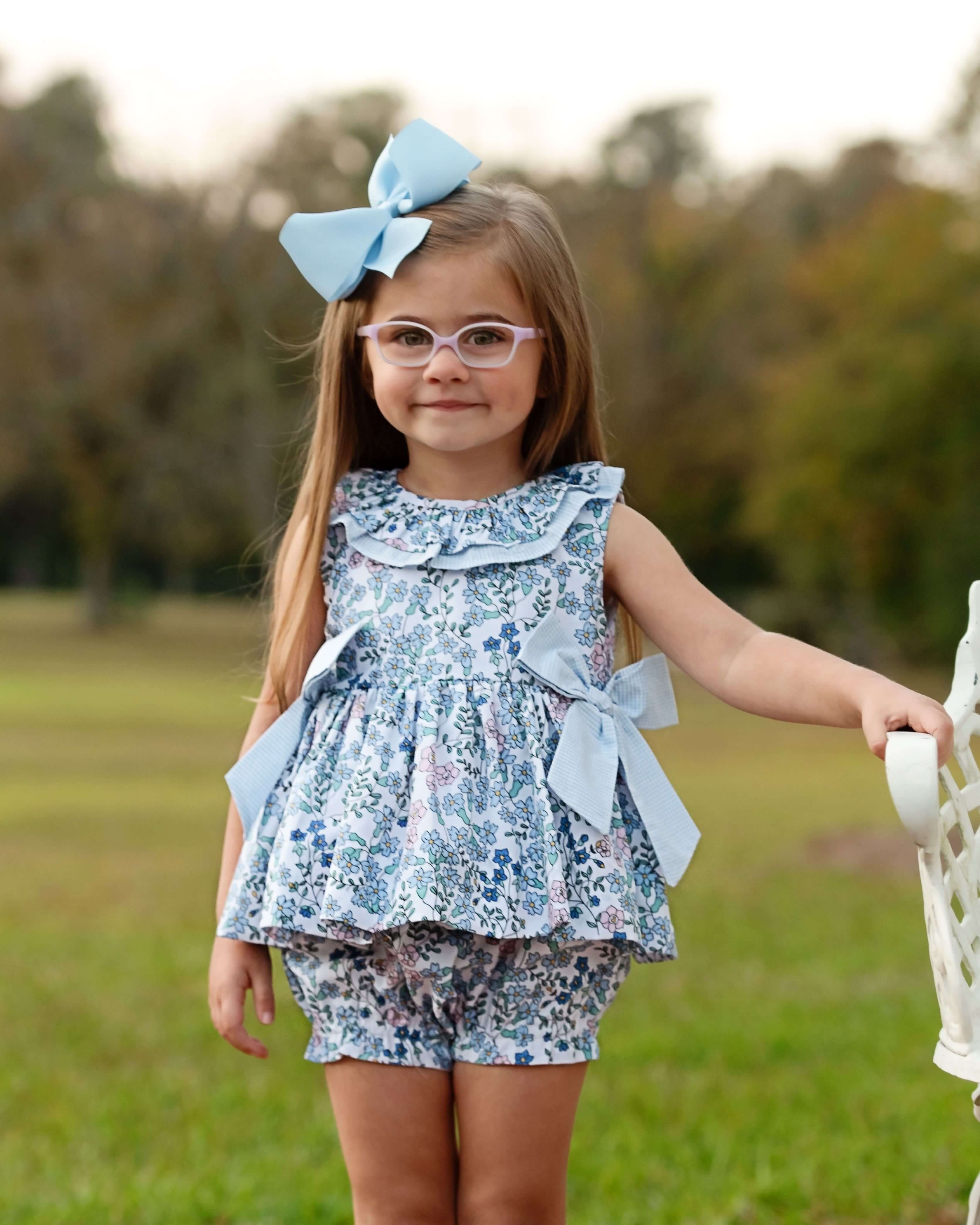 Floral Bow Diaper Set - Image 2