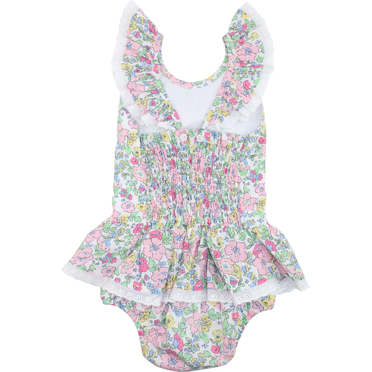 Floral Eyelet Seersucker Swimsuit - Image 2