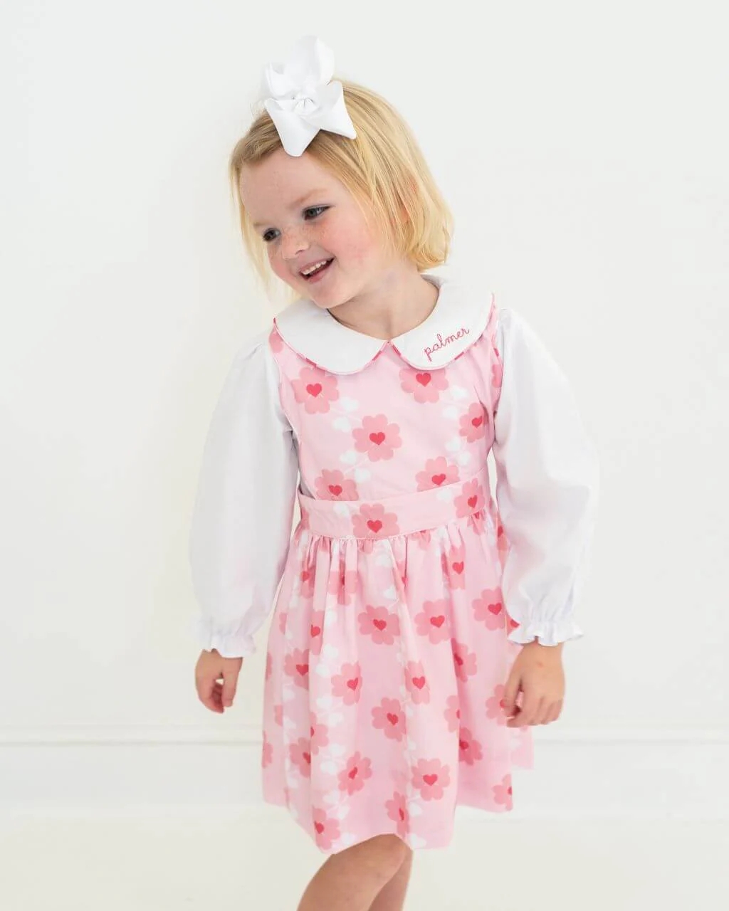 Floral Heart Print Dress Set - Image 2