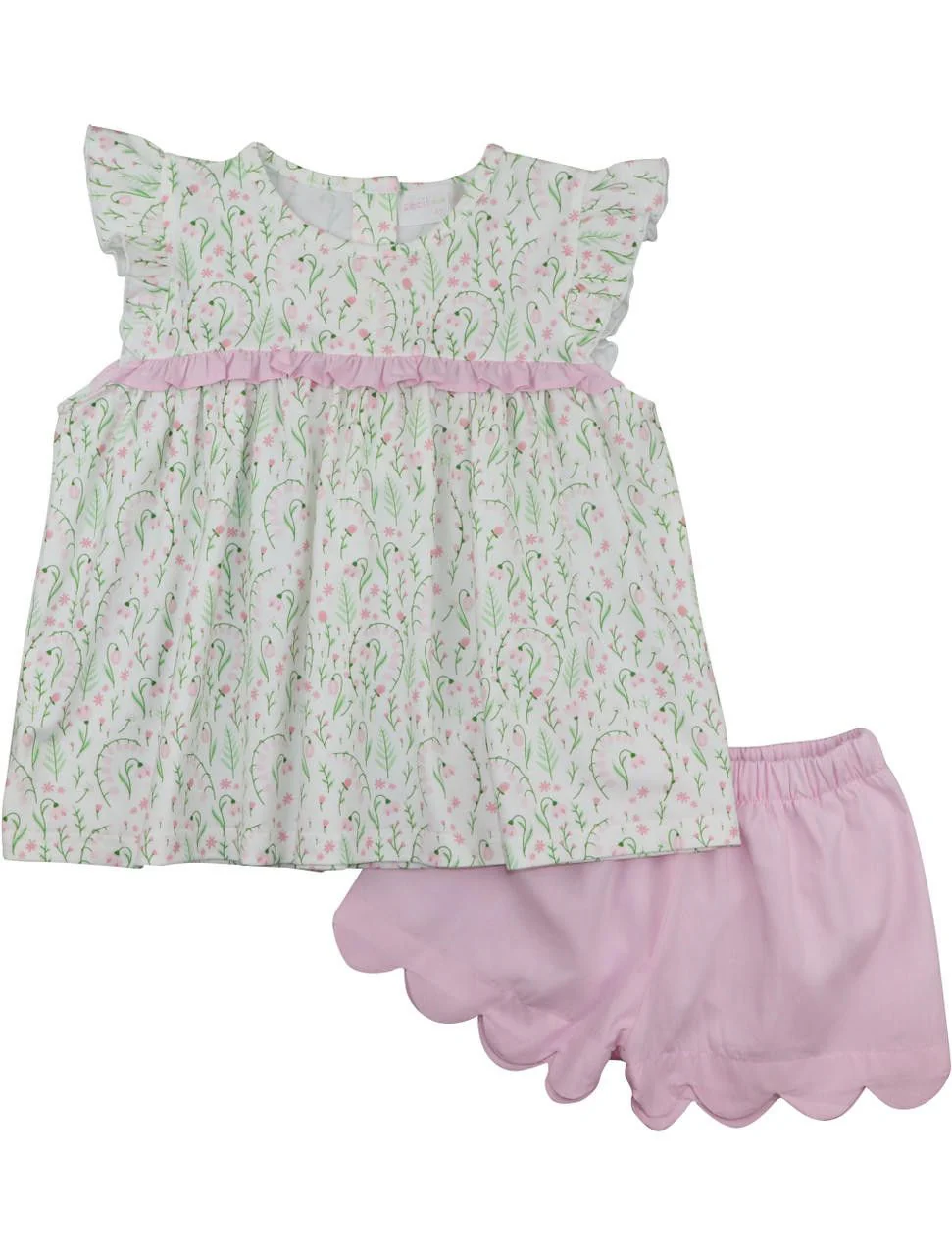 Floral Scalloped Short Set