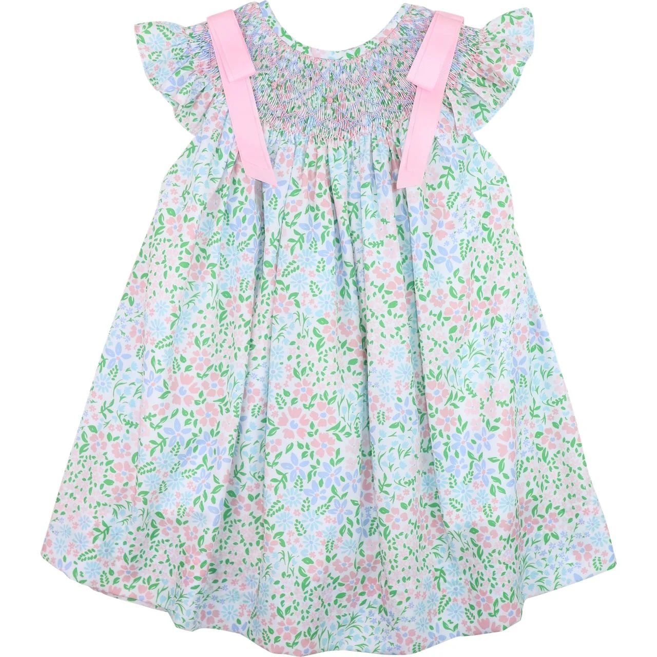 Floral Smocked Bow Dress