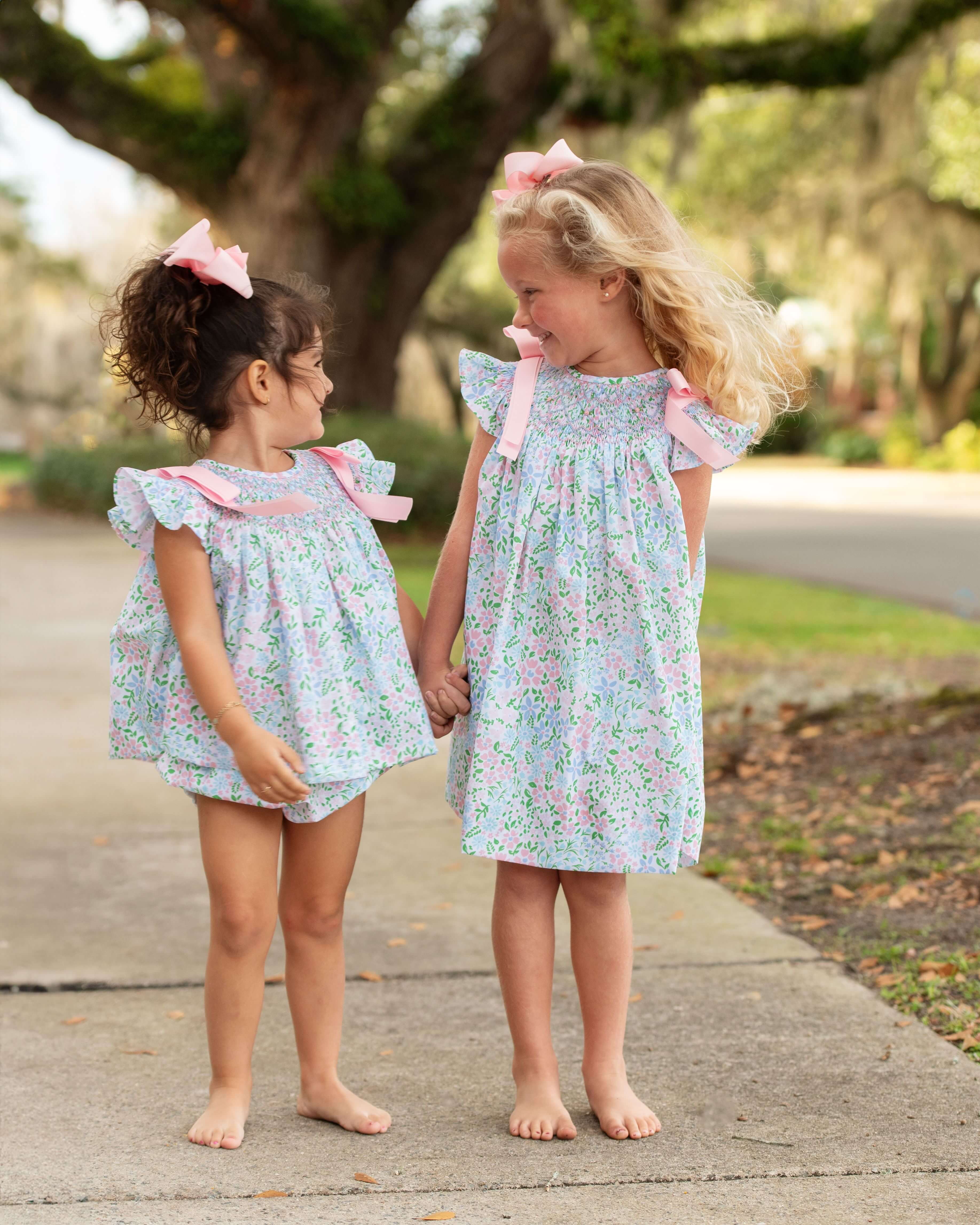 Floral Smocked Bow Dress - Image 2