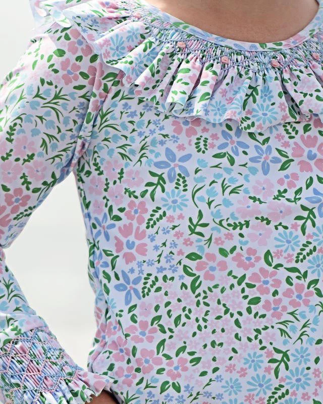 Floral Smocked Swimsuit - Image 2
