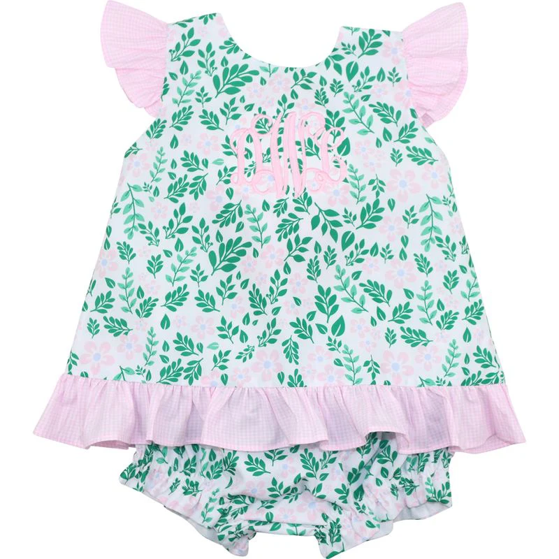 Floral Tie Back Diaper Set
