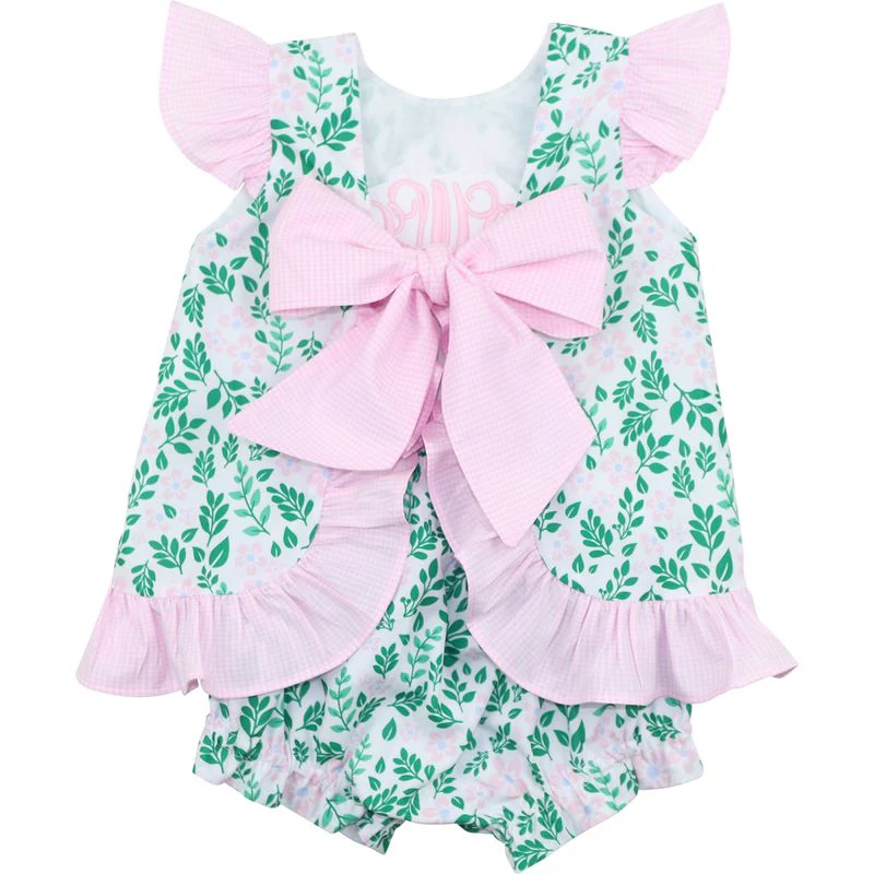 Floral Tie Back Diaper Set - Image 2