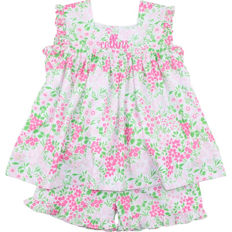 Flower Scalloped Collar Short Set - Image 2