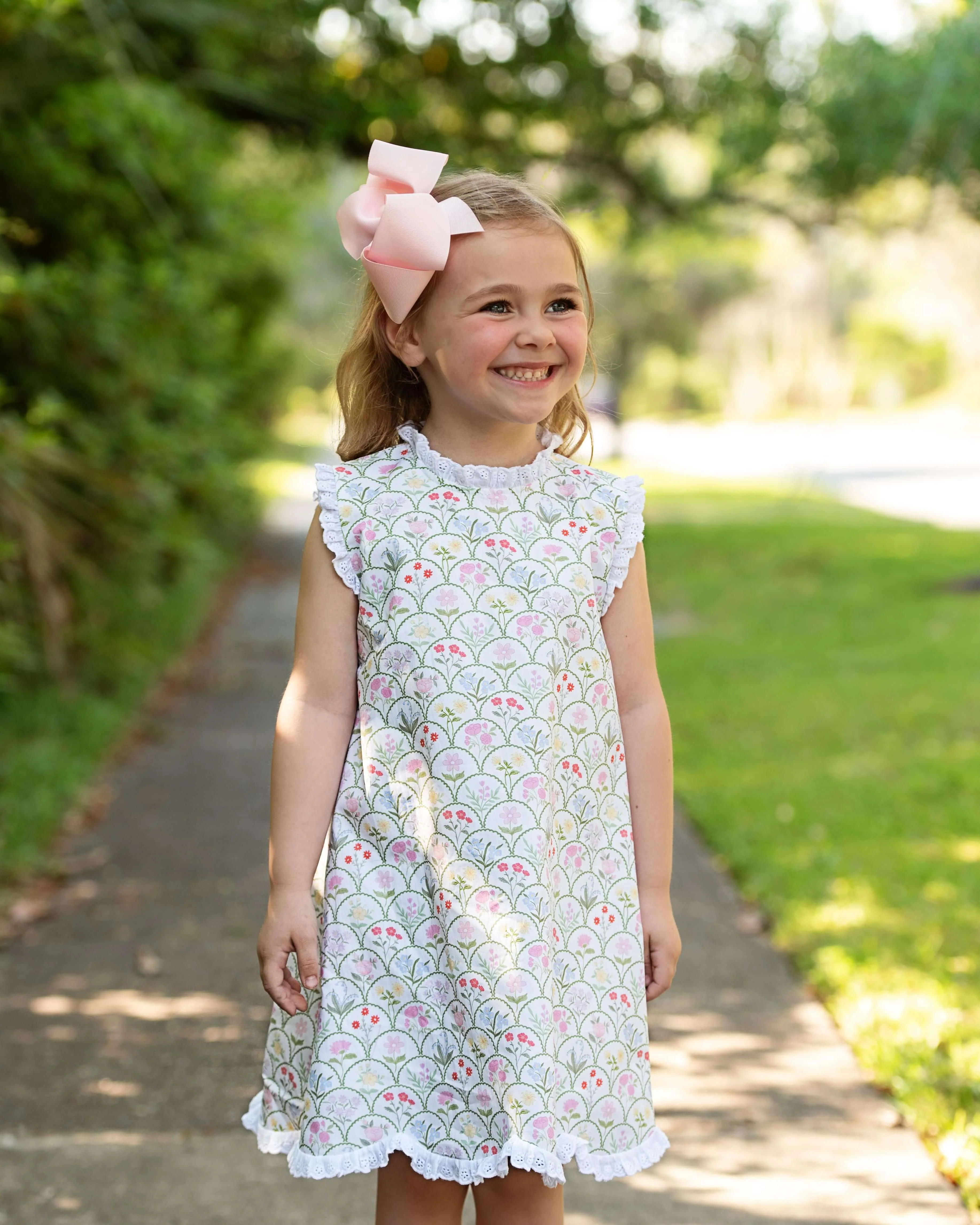 Garden Print Scalloped Dress - Image 3
