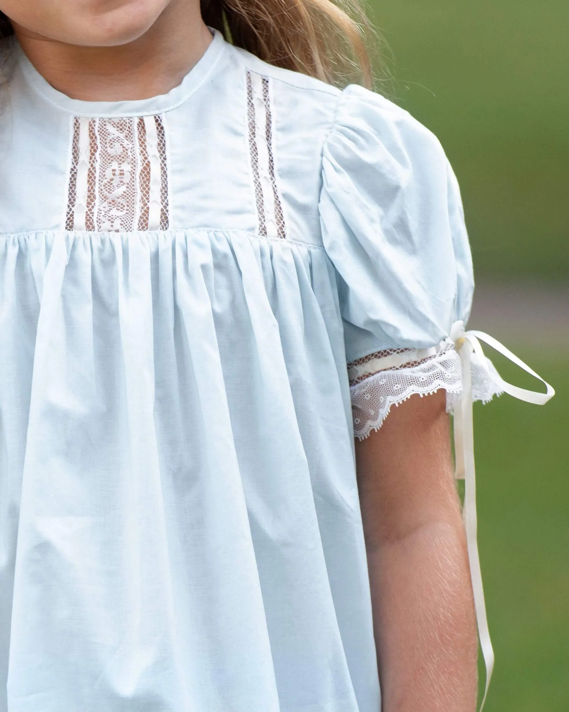Blue Heirloom Lace Dress - Image 3