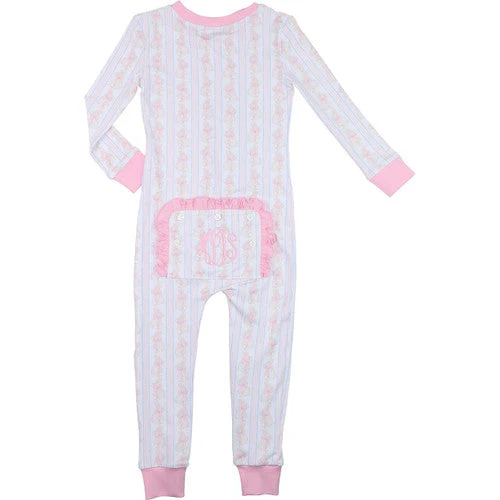 Pink Bunny And Bow Knit Zipper Pajamas - Image 8