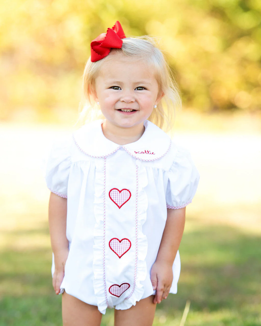 White Applique Hearts Bubble - Image 2