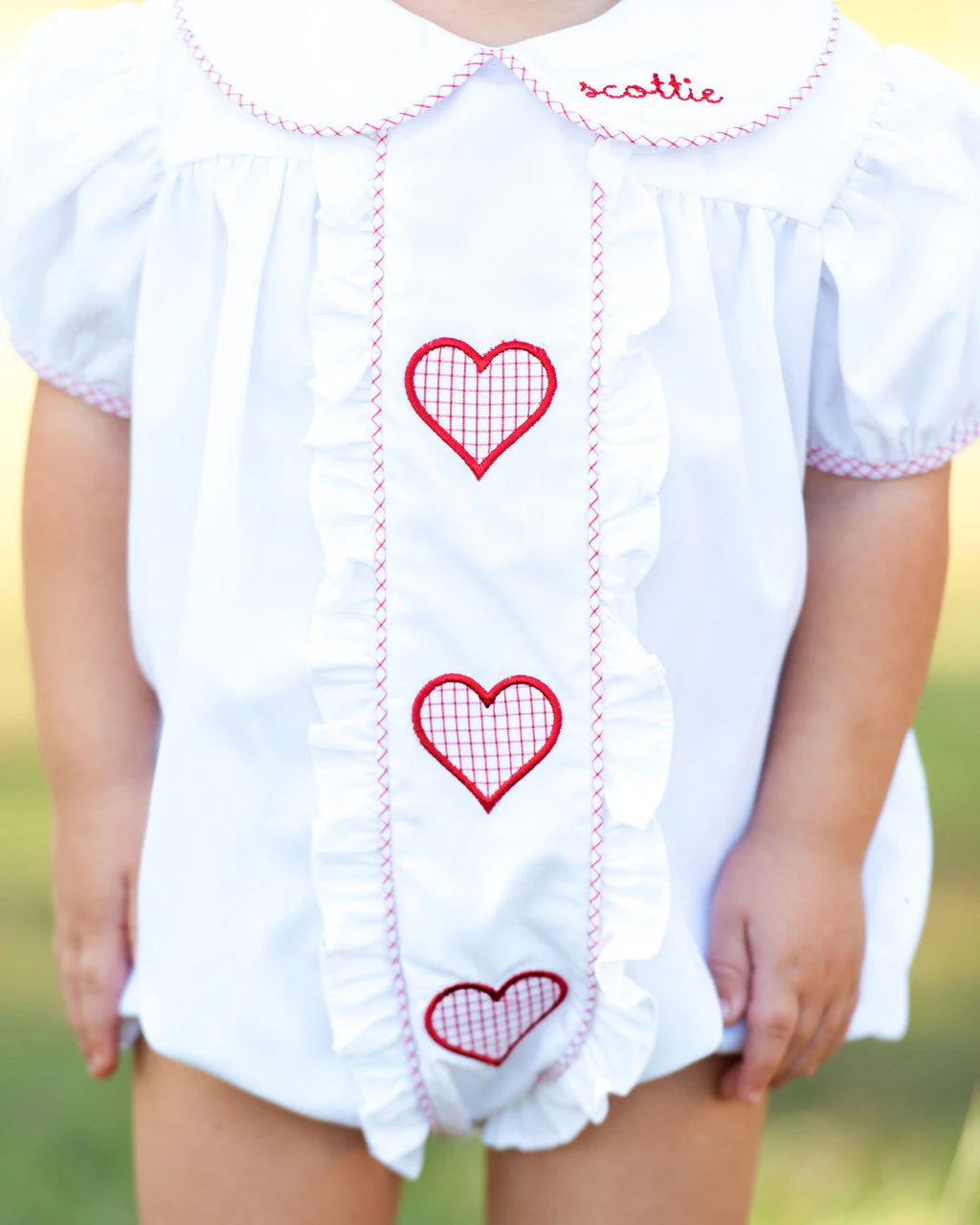 White Applique Hearts Bubble - Image 3