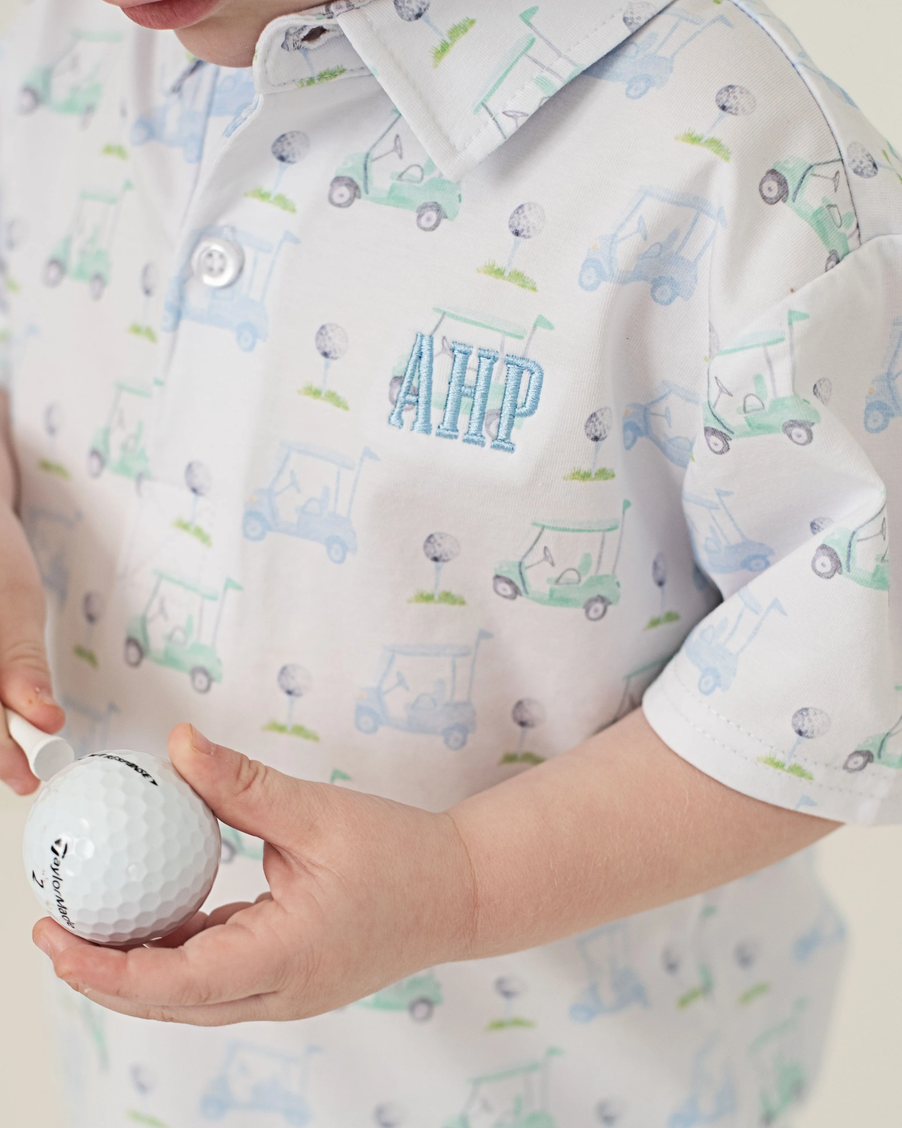 Golf Print Polo Short Set - Image 3