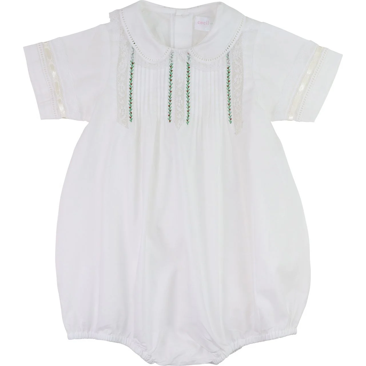 Green Embroidered Heirloom Bubble