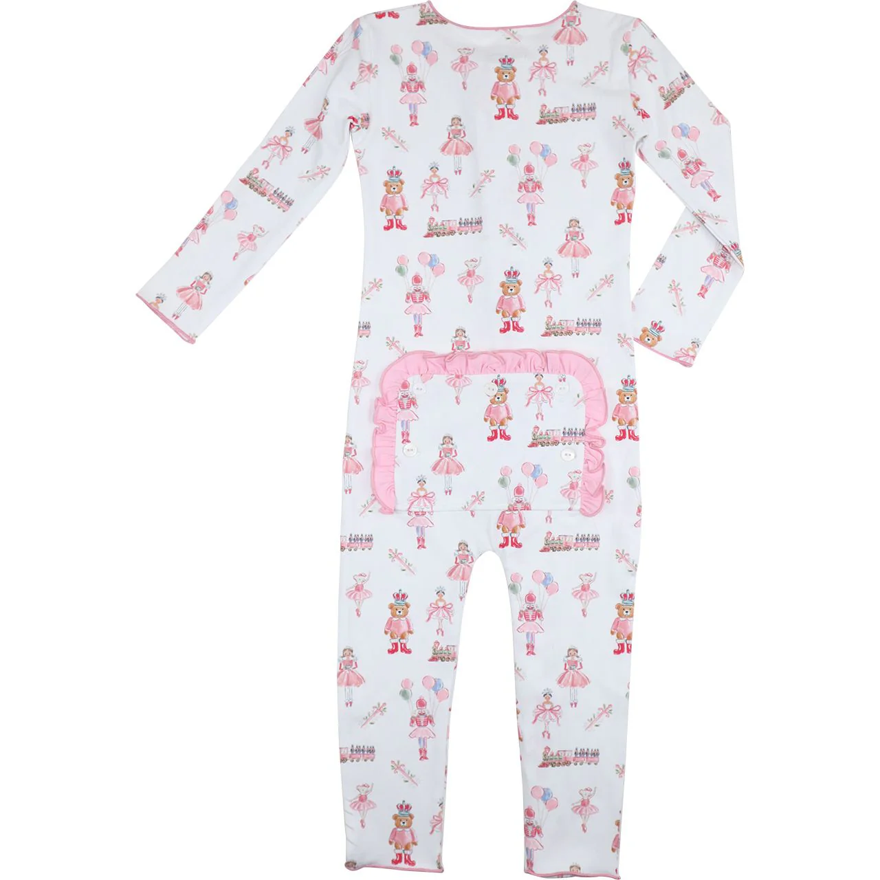 Holiday Ballerina Knit Zipper Pajamas