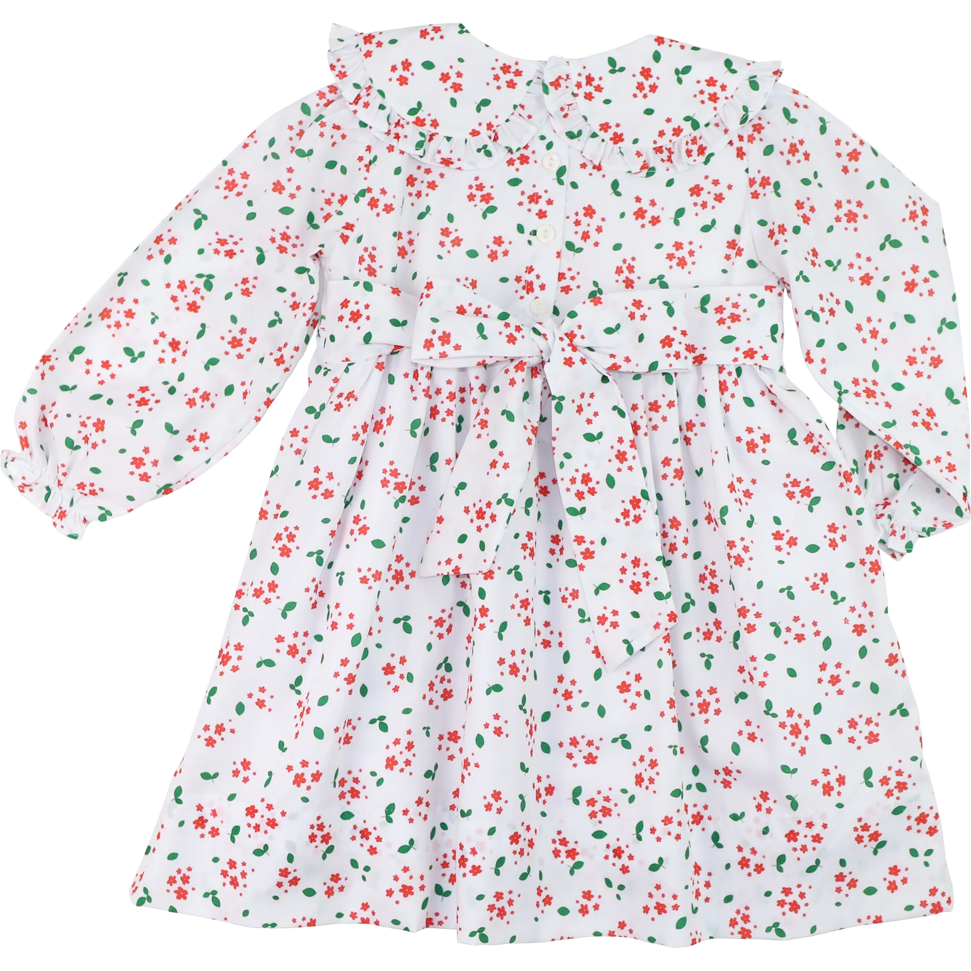 Holiday Floral Custom Smocked Dress - Image 2