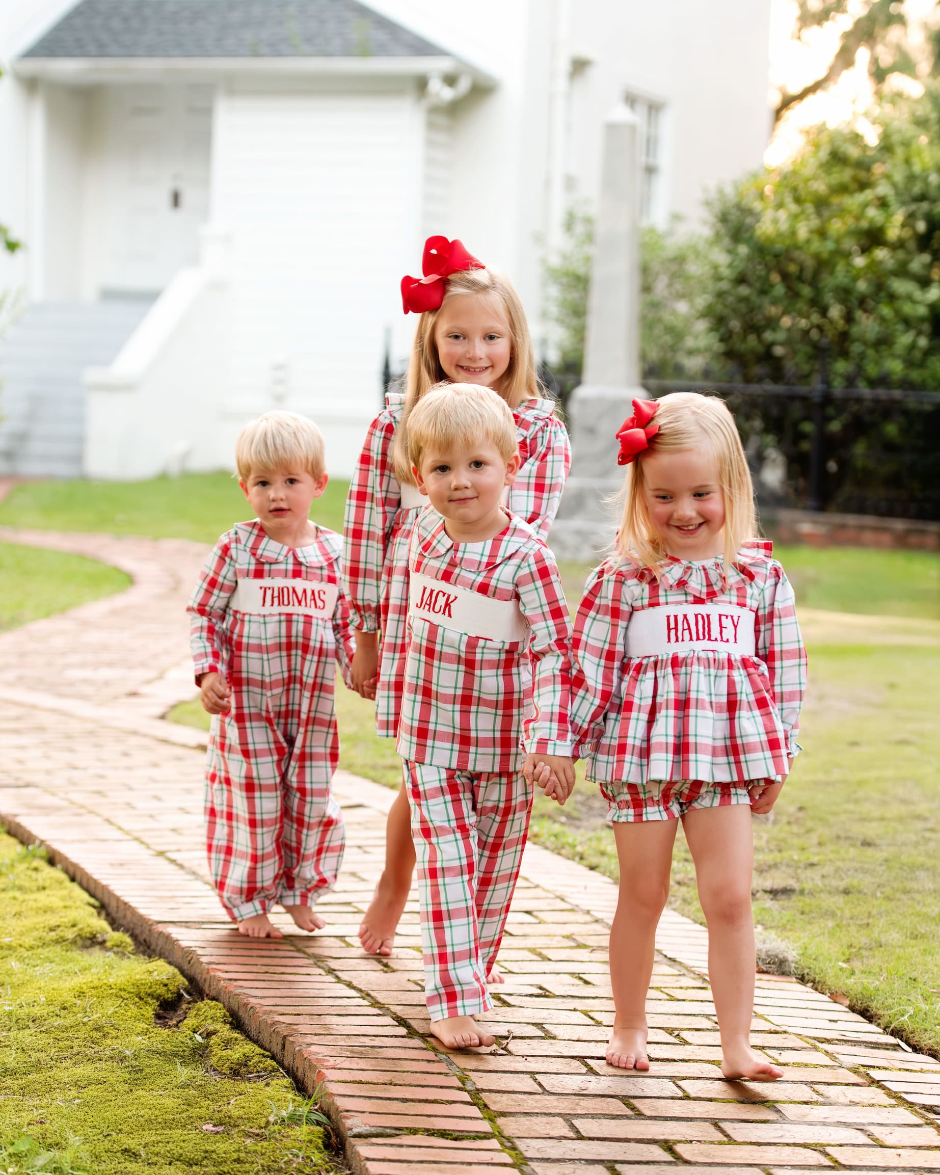 Holiday Plaid Custom Smocked Pant Set - Image 3