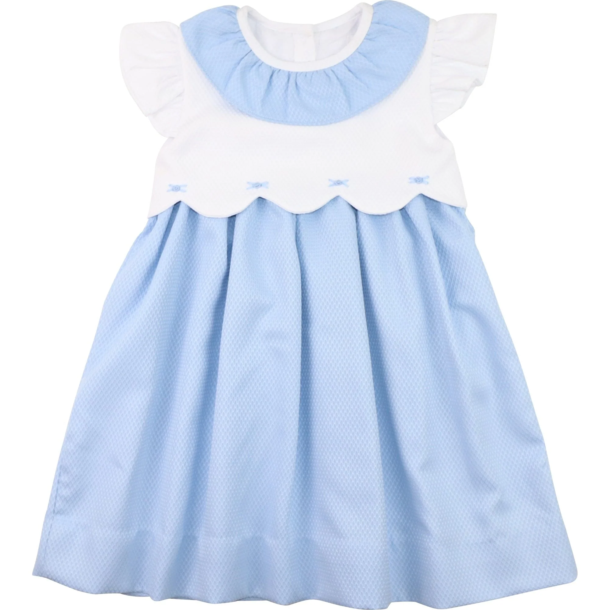 Honeycomb Embroidered Flower Dress