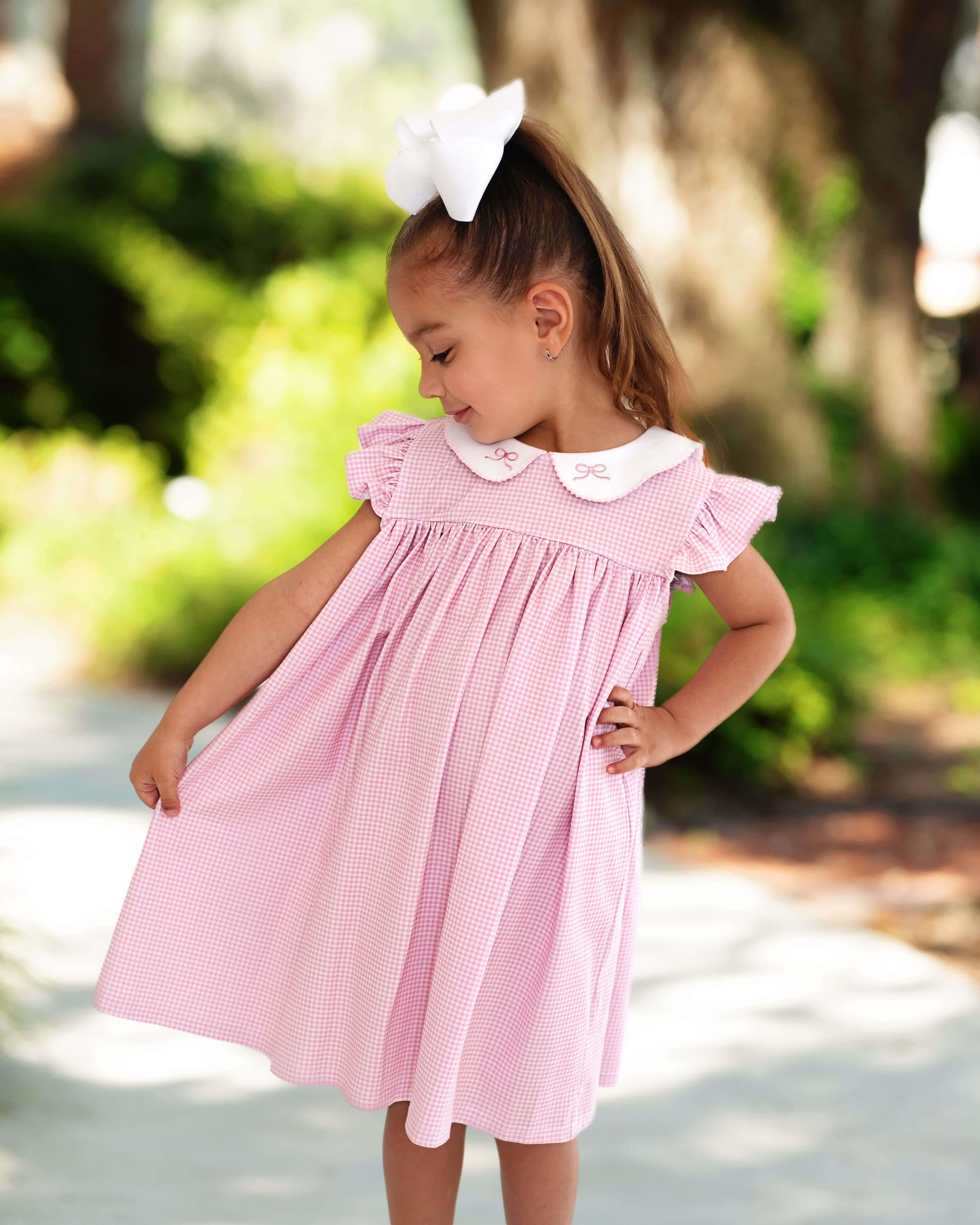 Knit Embroidered Bow Dress - Image 2