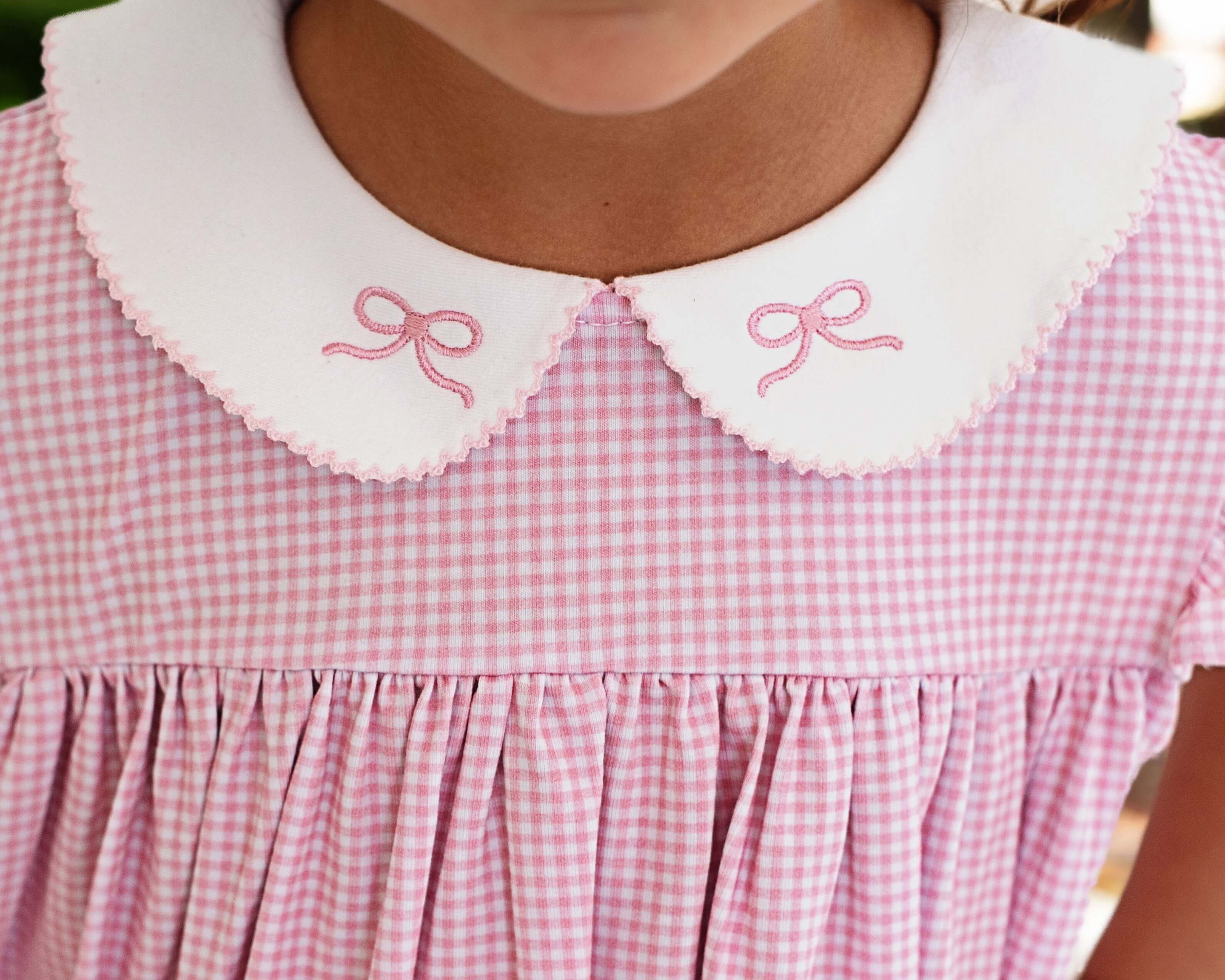 Knit Embroidered Bow Dress - Image 3