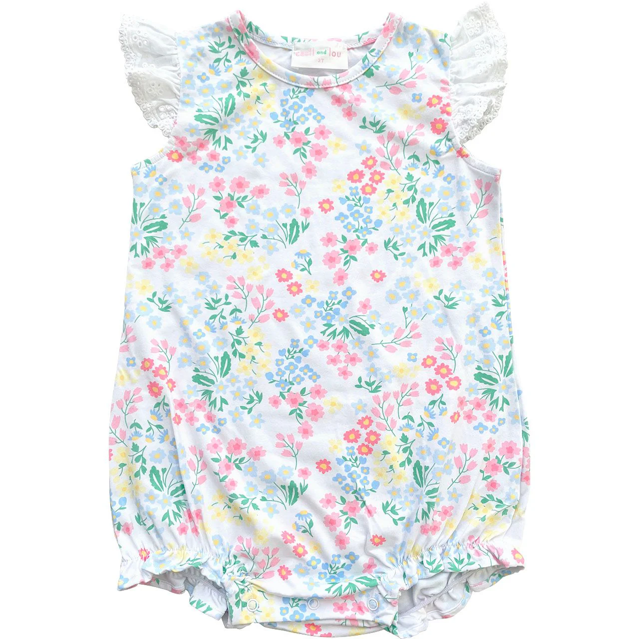 Knit Floral Eyelet Bubble