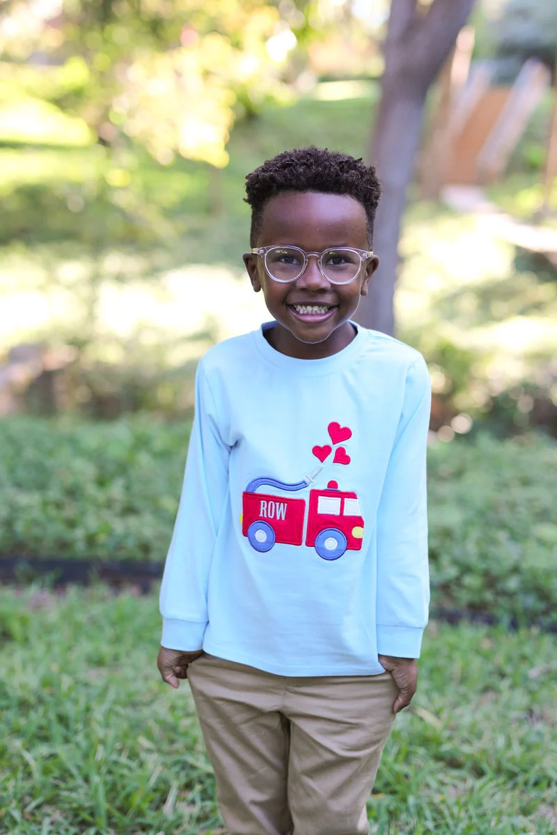 Knit Valentine Firetruck Shirt - Image 2