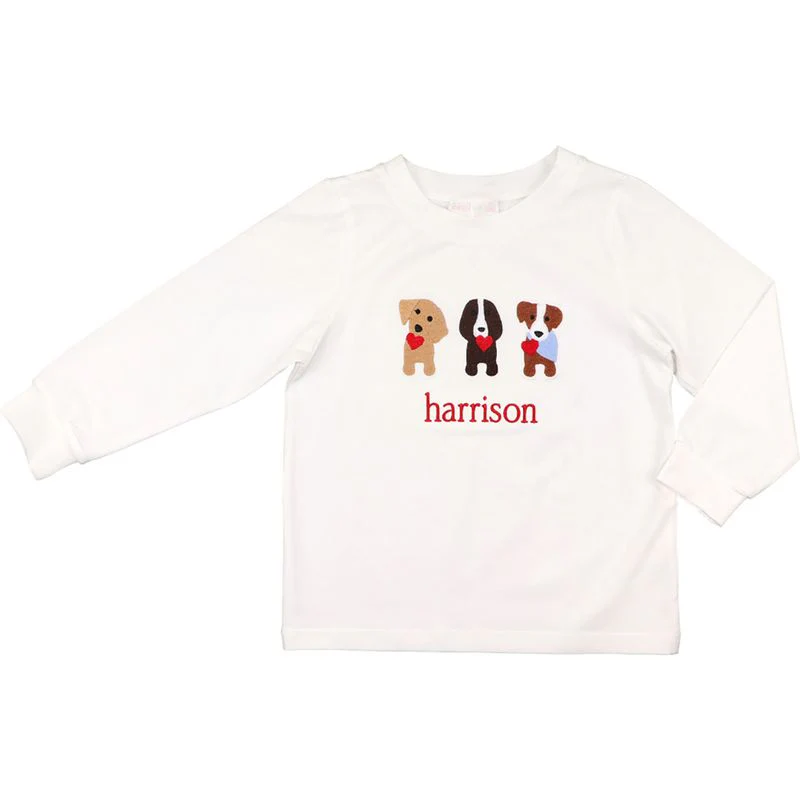 Knit Valentine Puppies Shirt