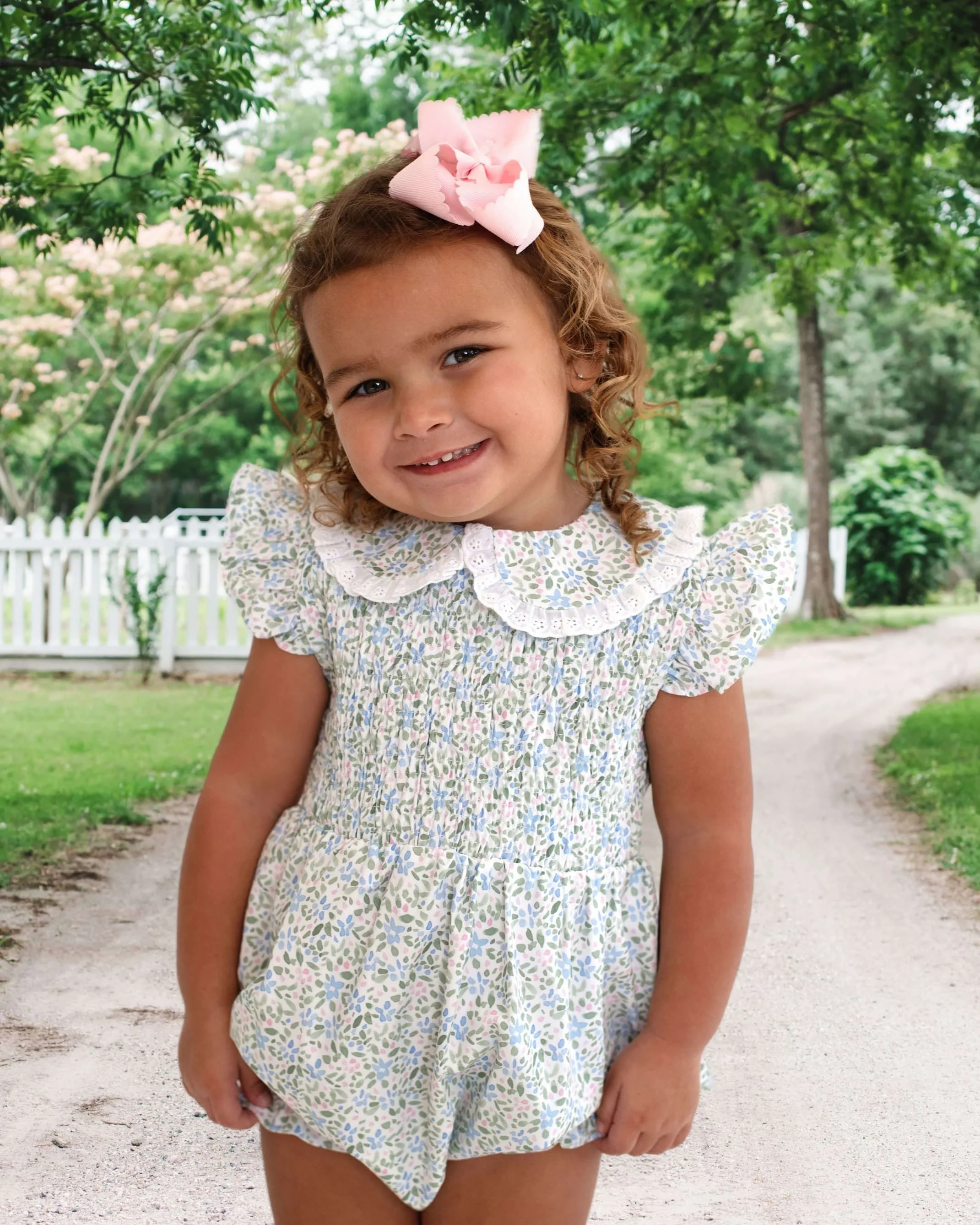 Mini Floral Smocked Bubble - Image 2