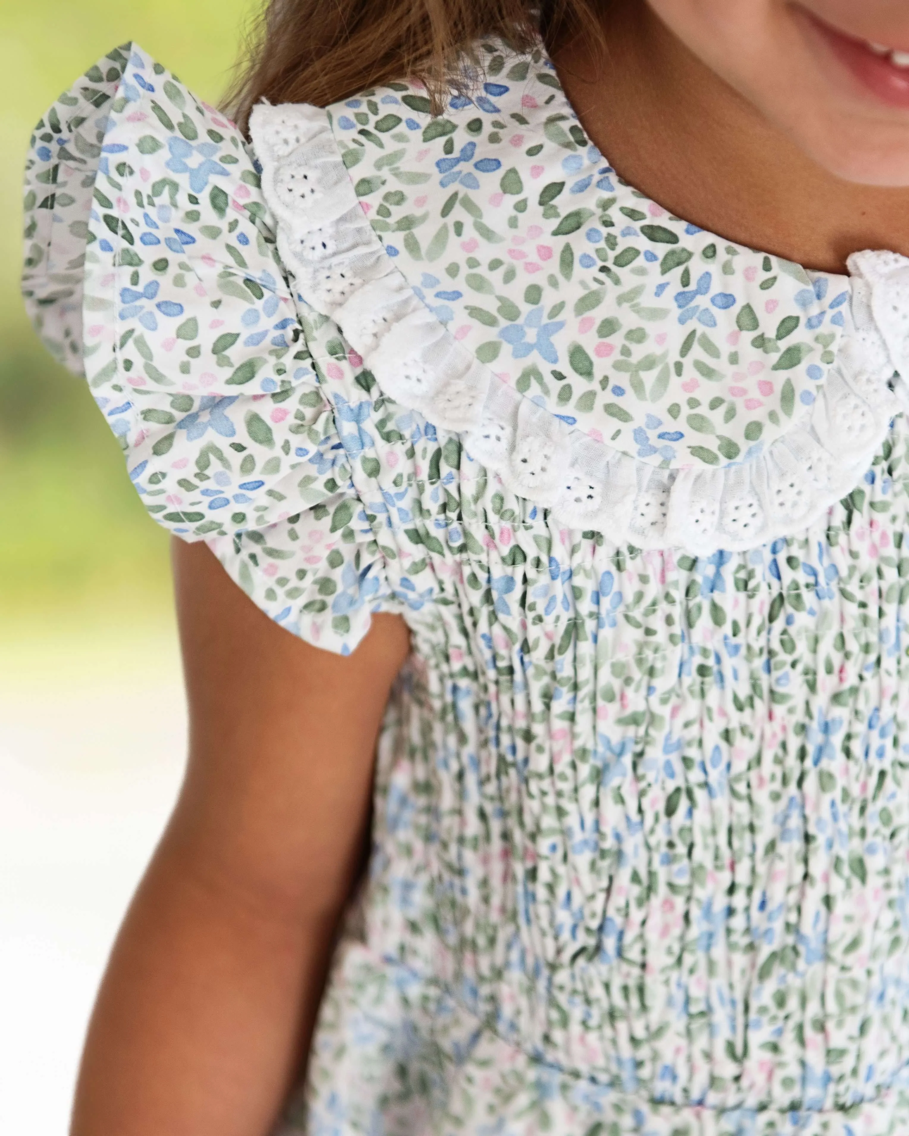 Mini Floral Smocked Bubble - Image 3
