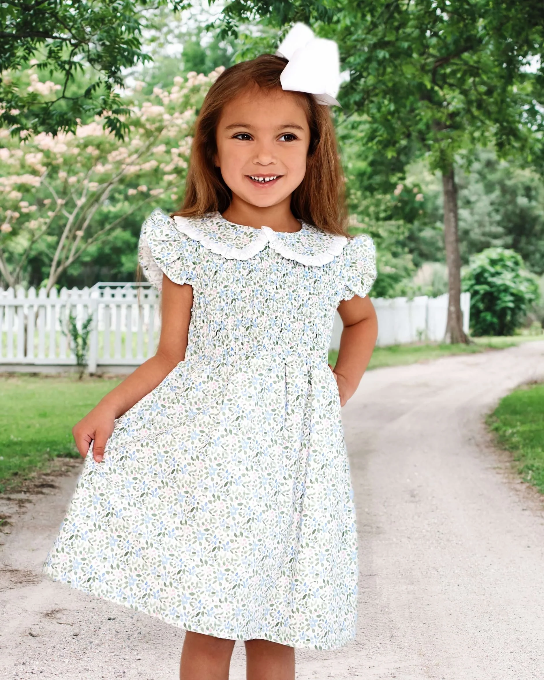 Mini Floral Smocked Dress - Image 2
