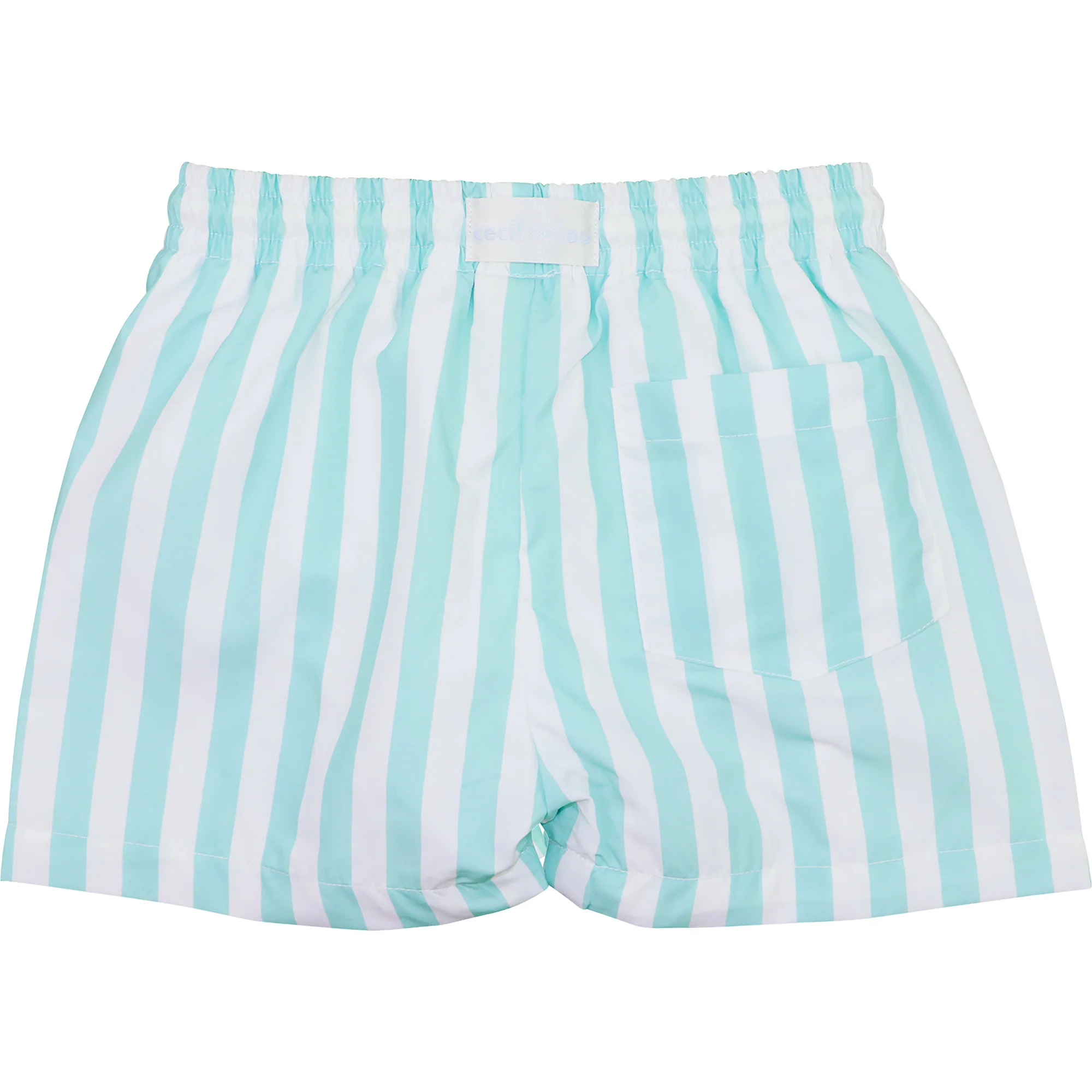 Mint Stripe Swim Trunks - Image 2