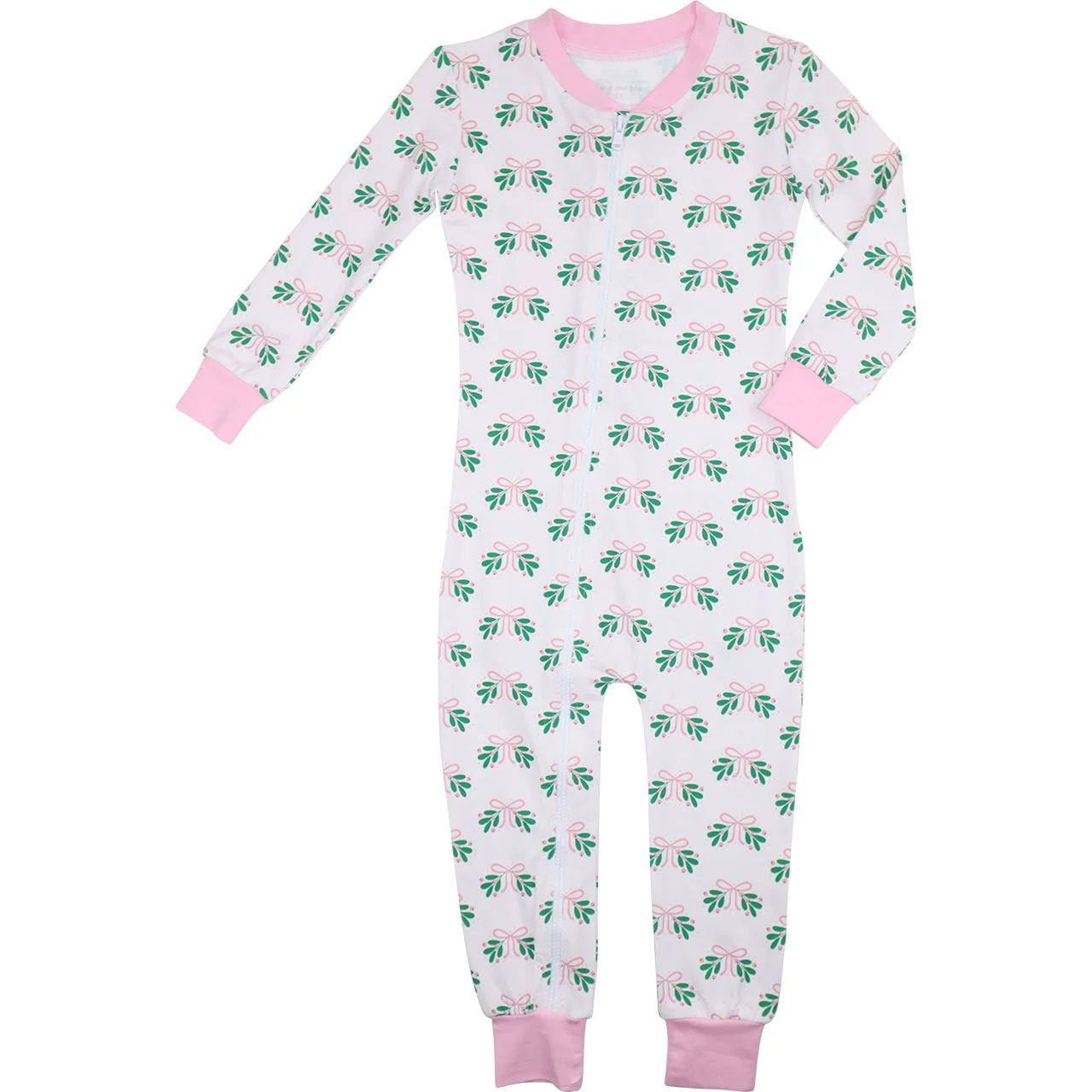 Mistletoe And Bow Knit Zipper Pajamas - Image 2