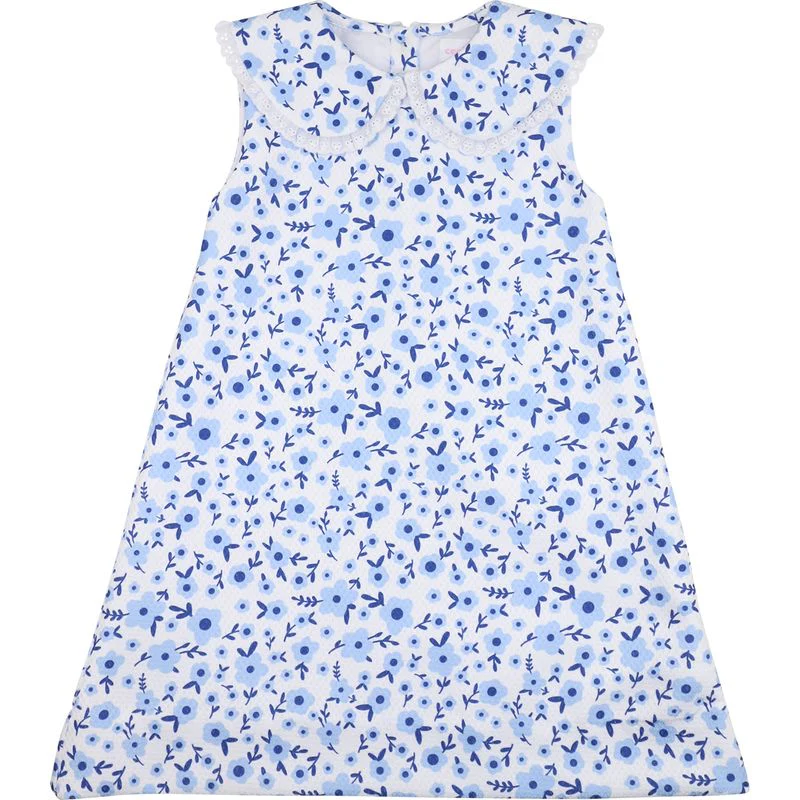 Navy And Blue Floral Dress
