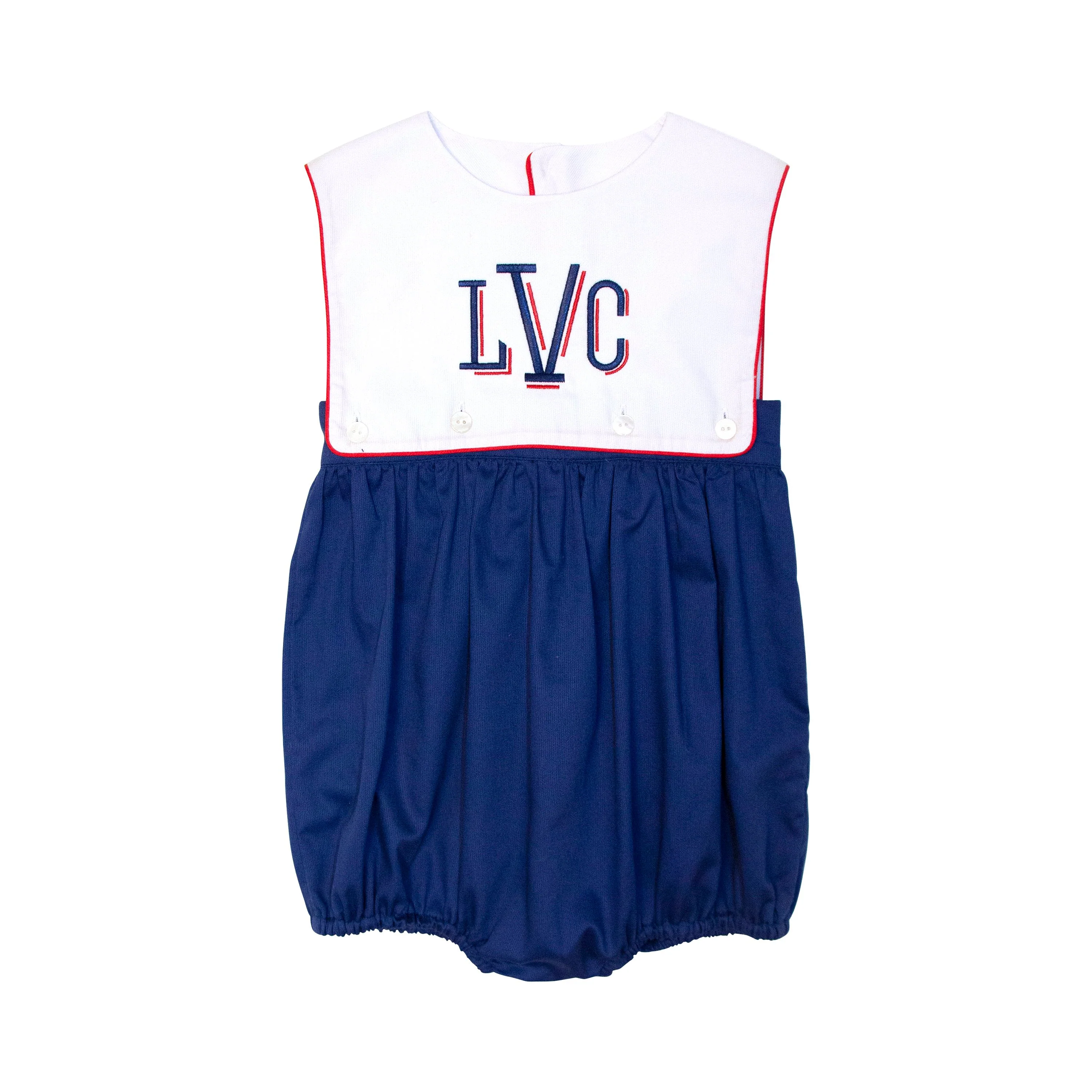 Navy And Red Pique Bubble