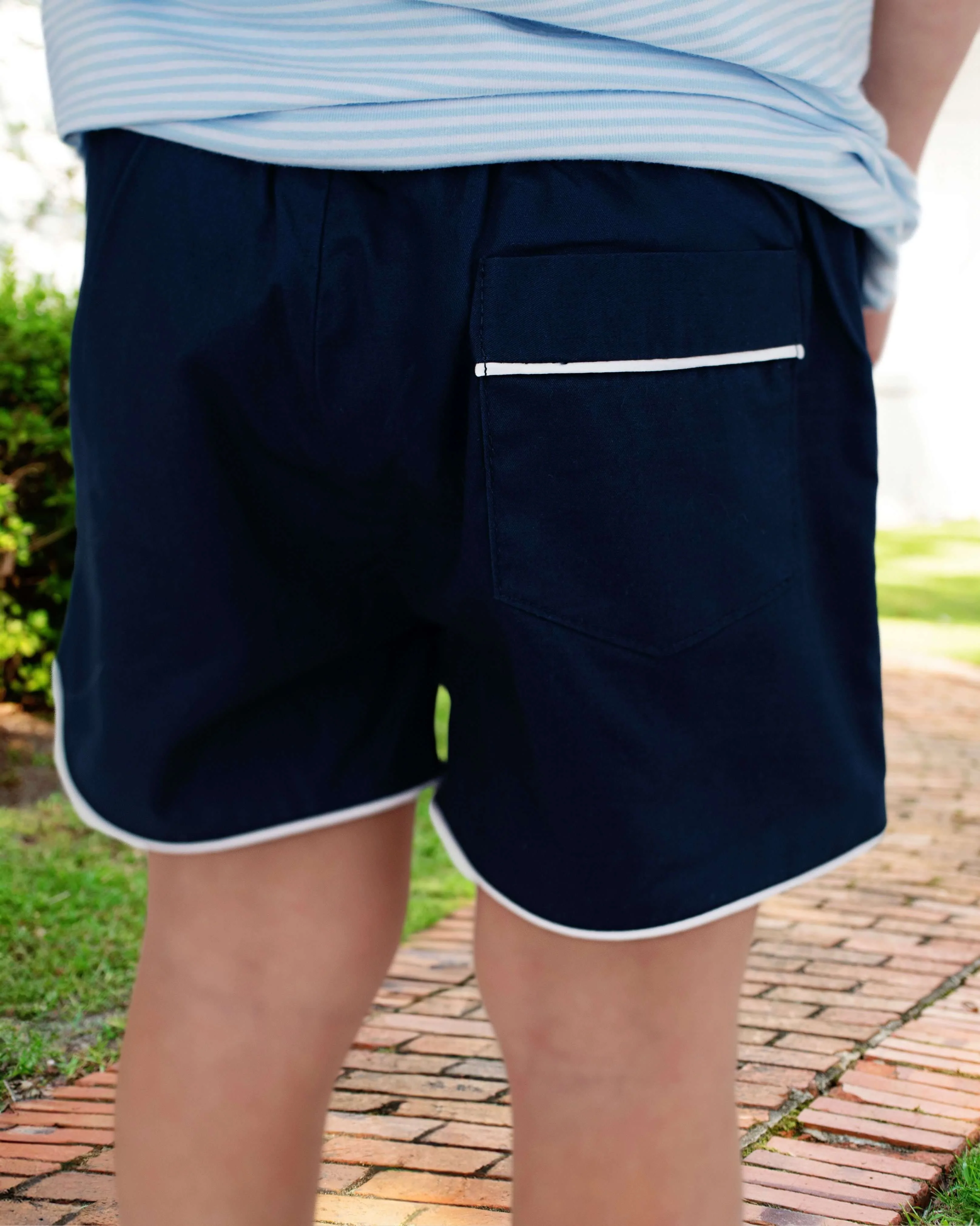 Navy Twill Shorts - Image 3