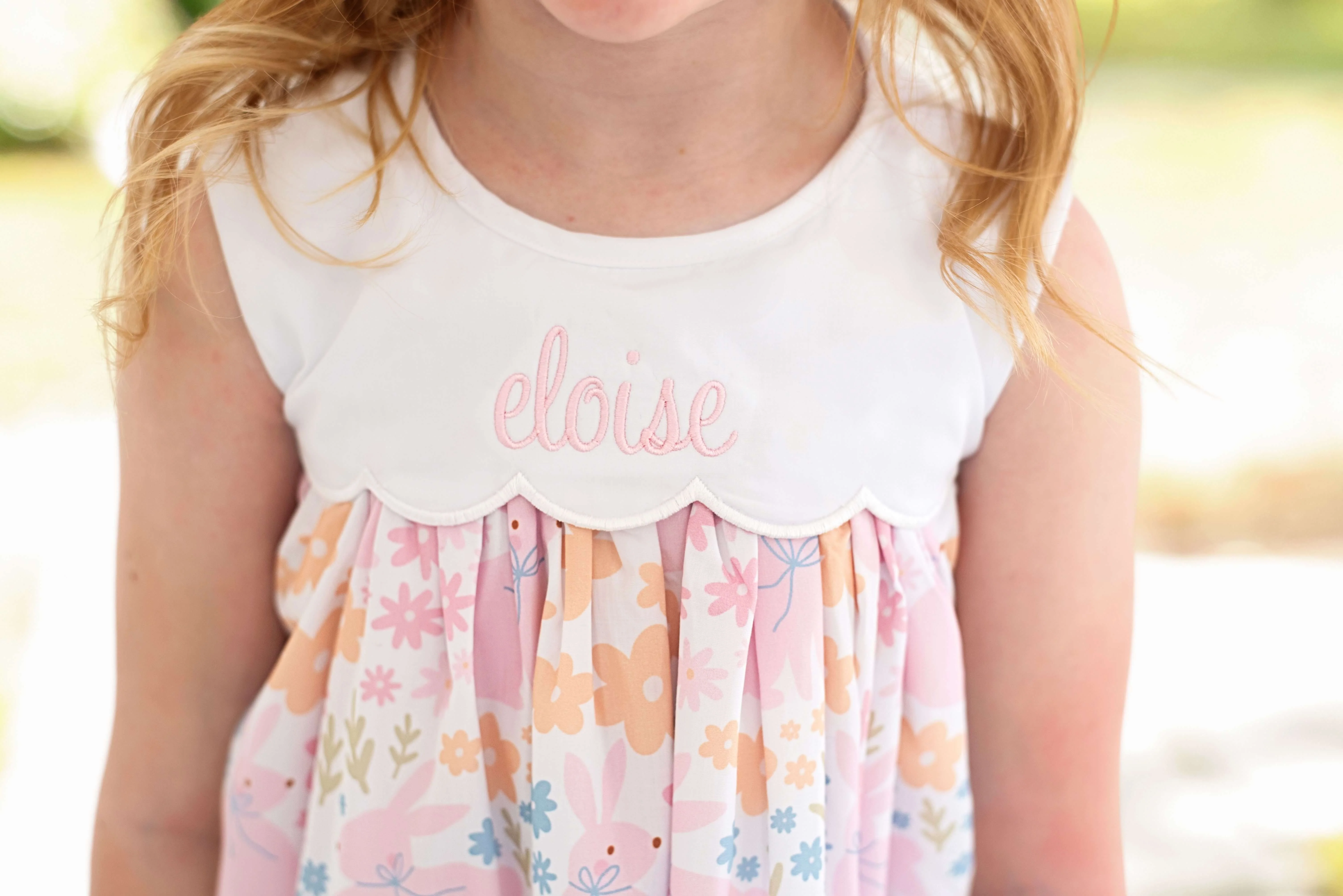 Pastel Floral Bunny Diaper Set - Image 3