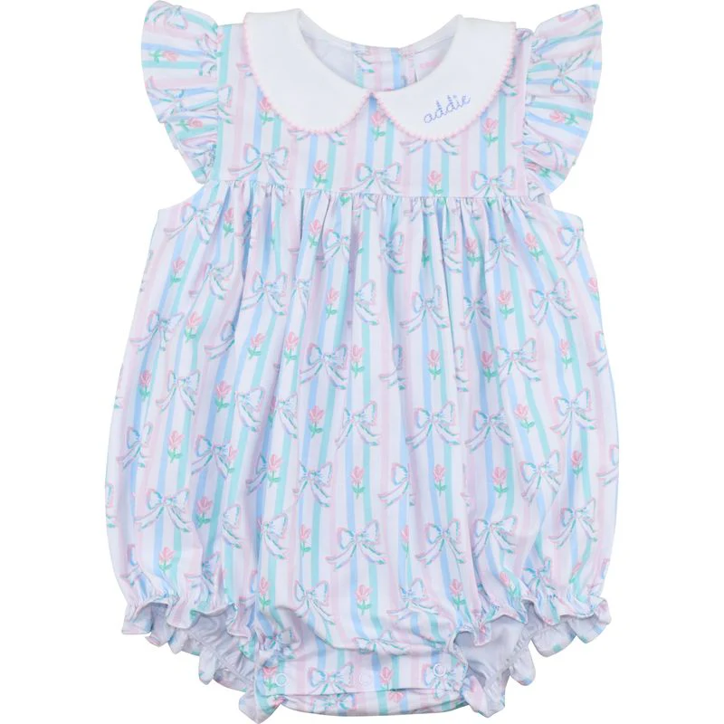 Pastel Flower And Bow Knit Bubble