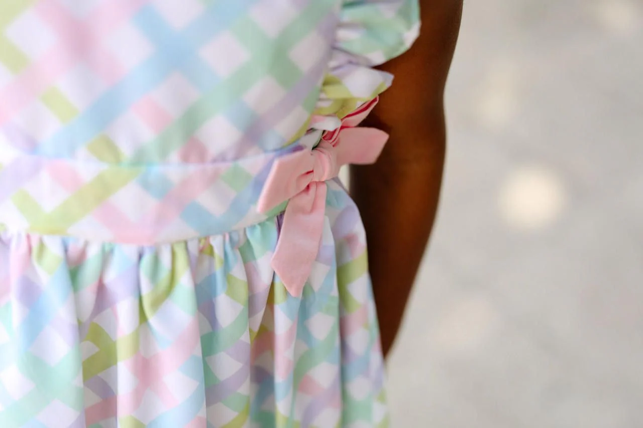 Pastel Plaid Bow Bubble - Image 2