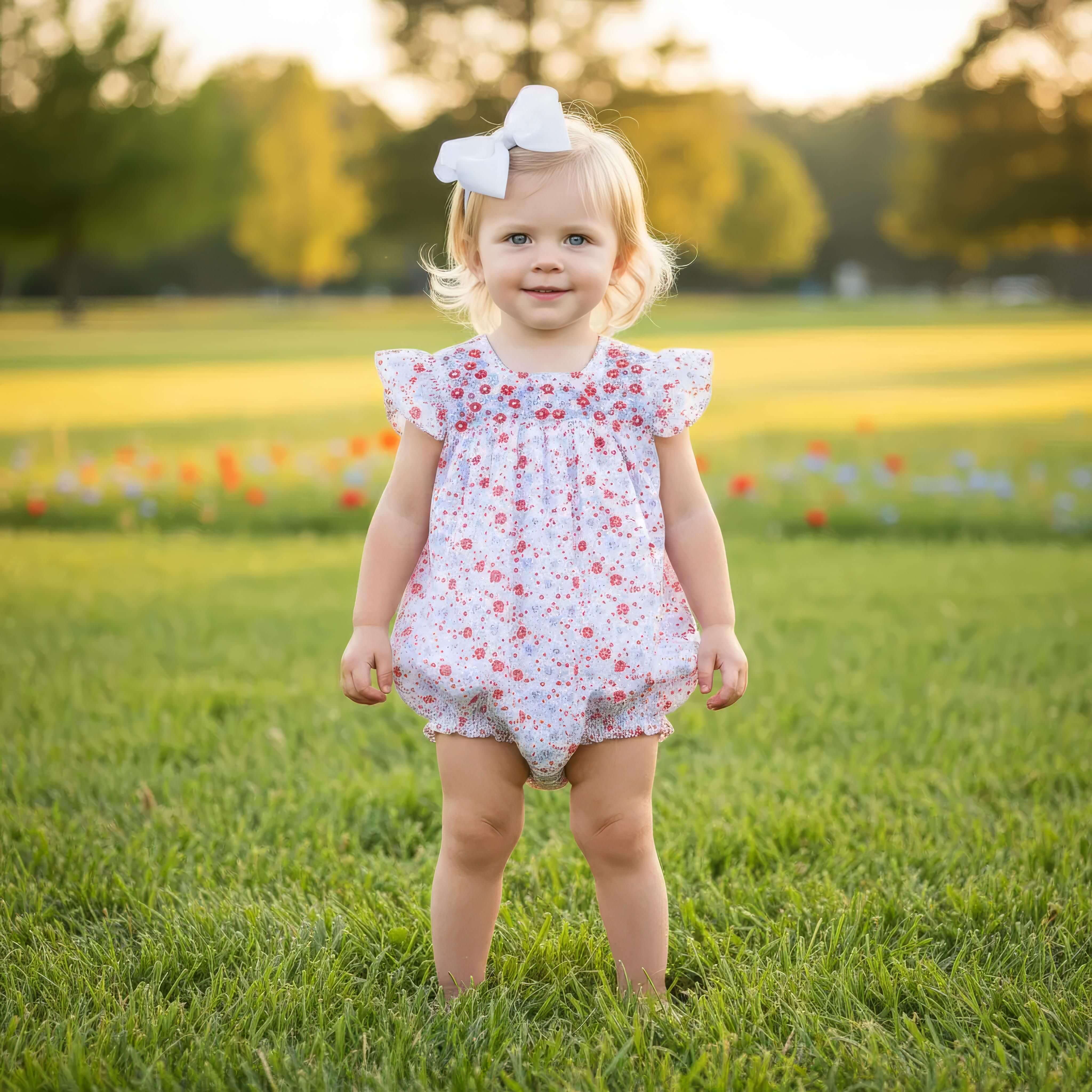 Patriotic Floral Embroidered Bubble - Image 2