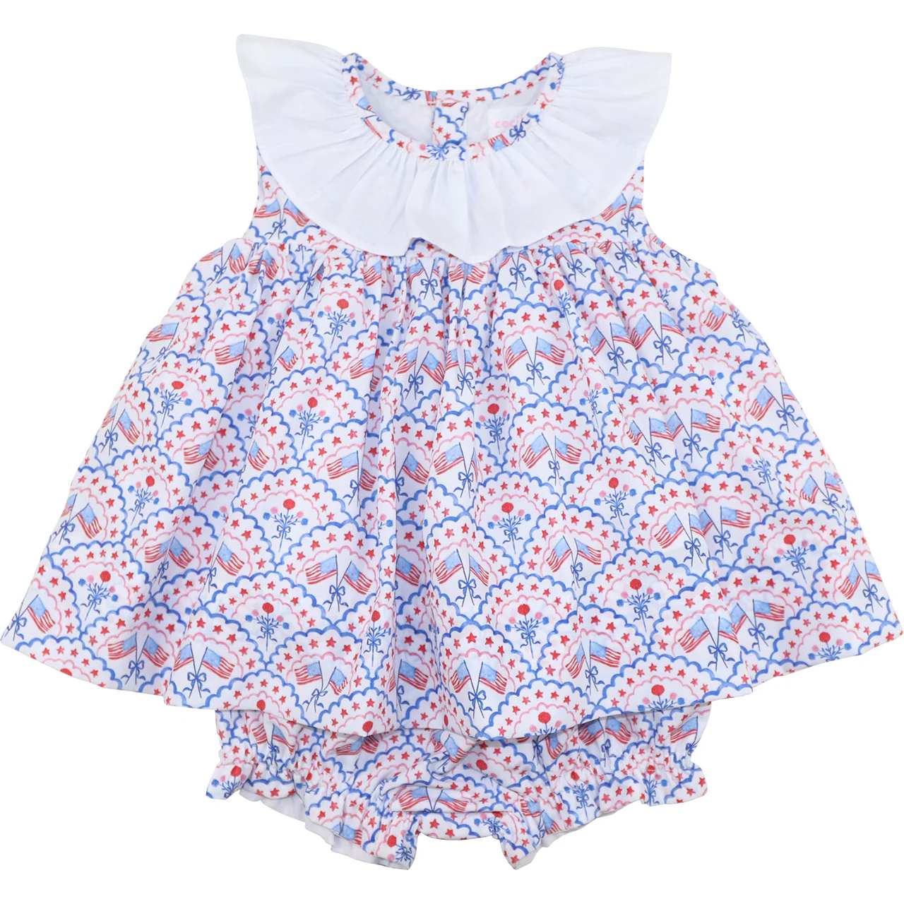 Patriotic Ruffle Diaper Set