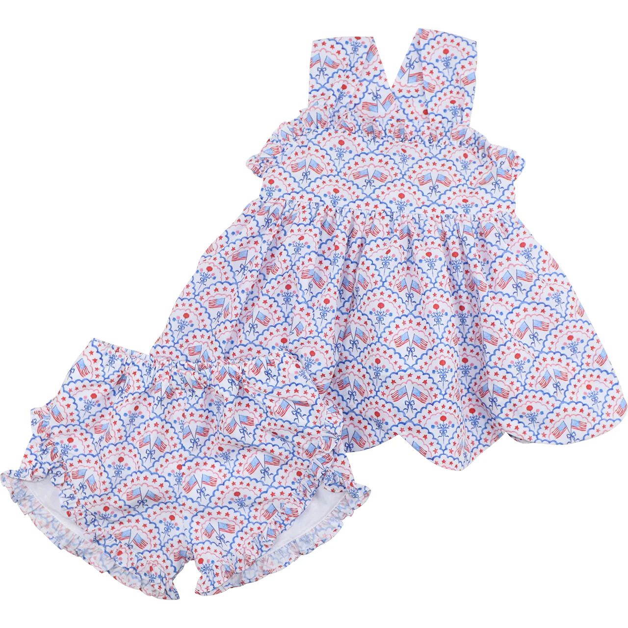 Patriotic Scalloped Short Set